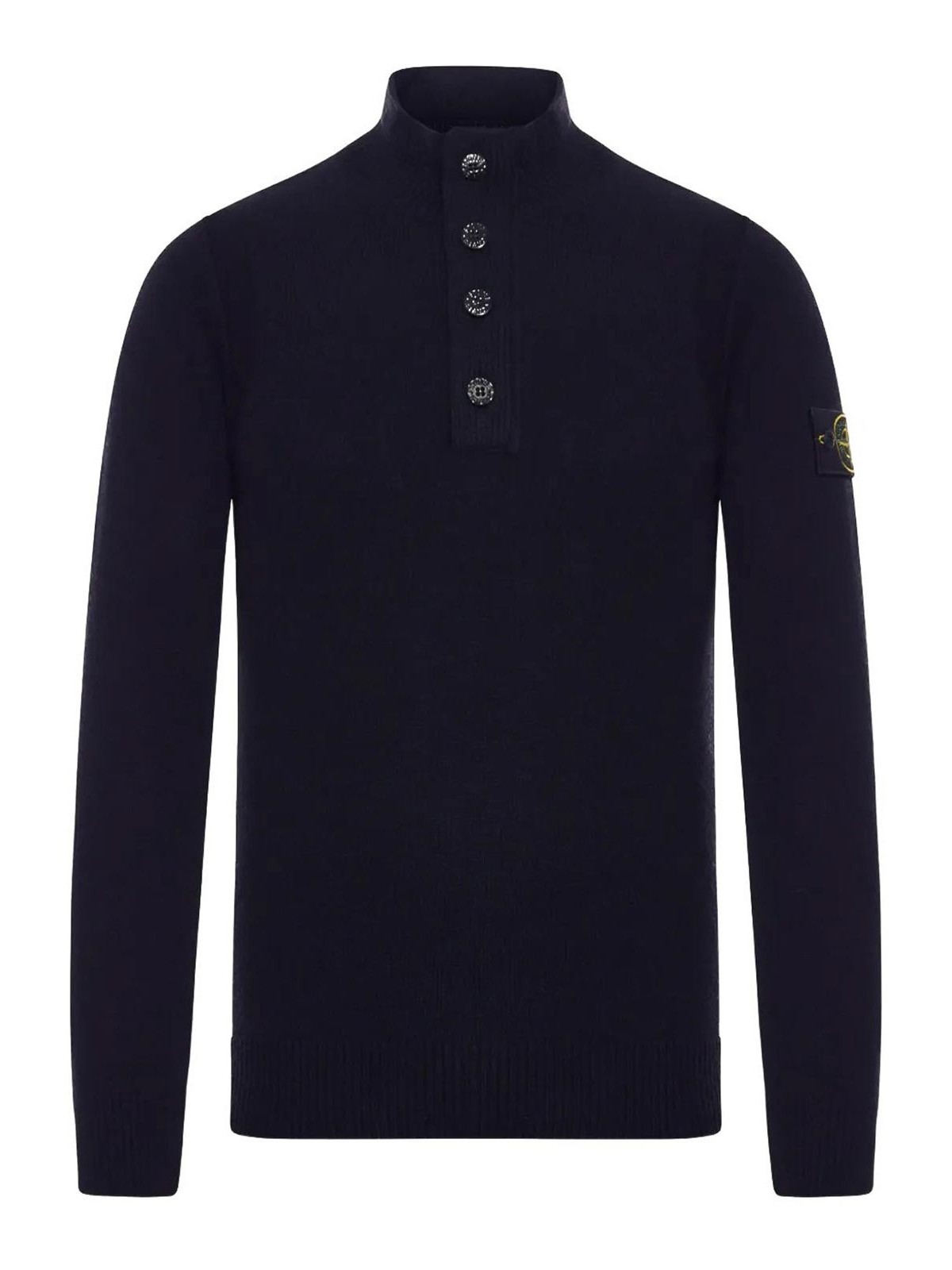 Stone Island Pull Col Roulé - Bleu Foncé