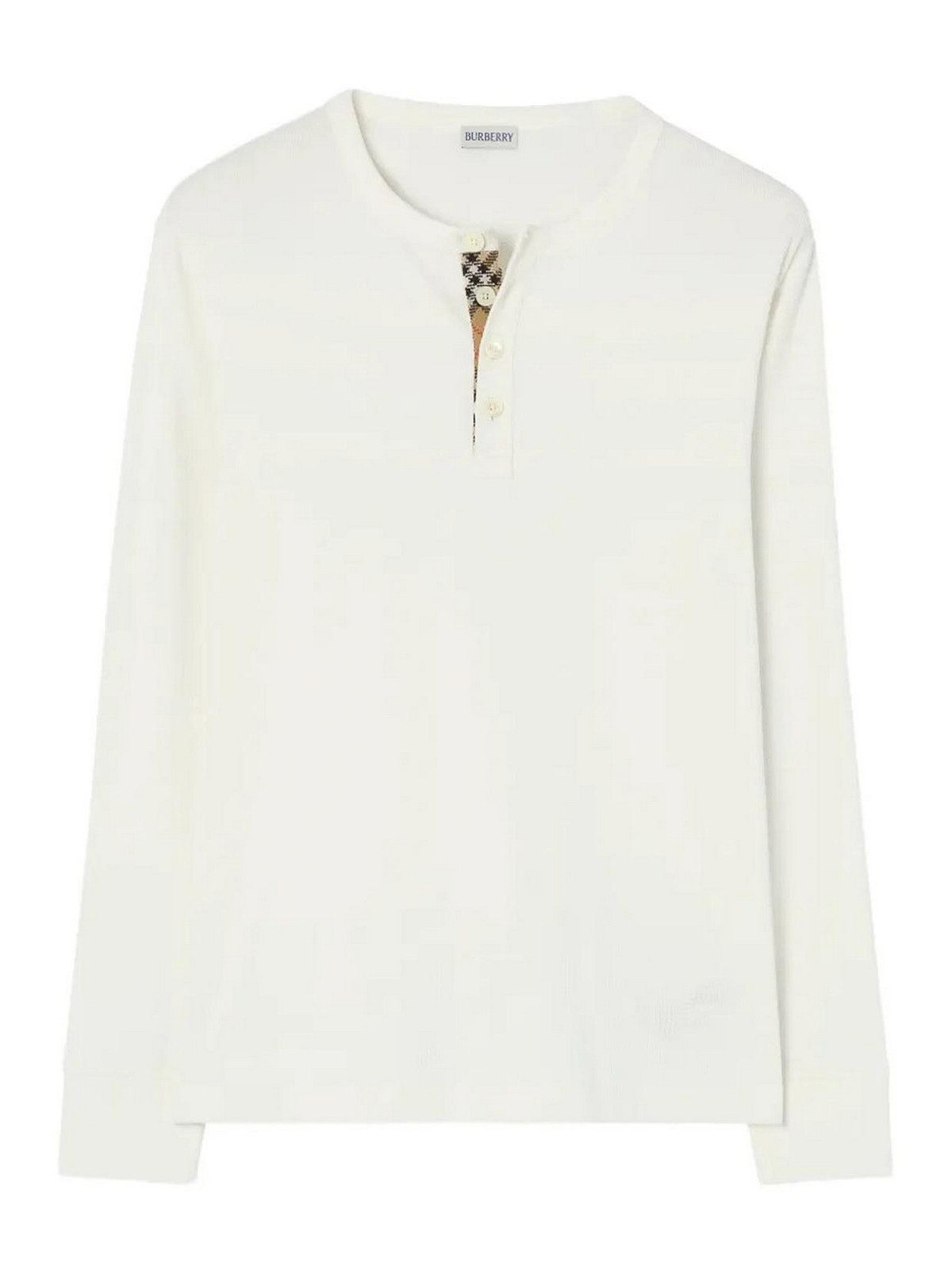 Burberry Pull Col Rond - Blanc