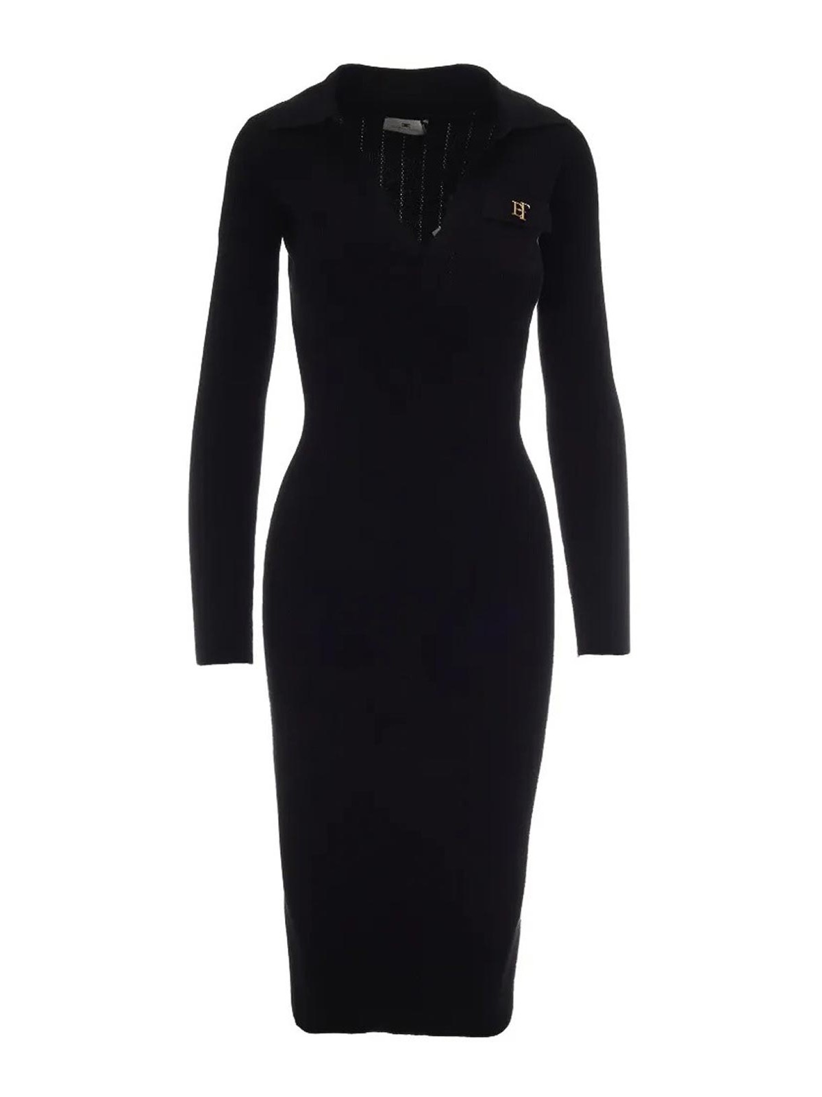 Elisabetta Franchi Maxi Robe - Noir