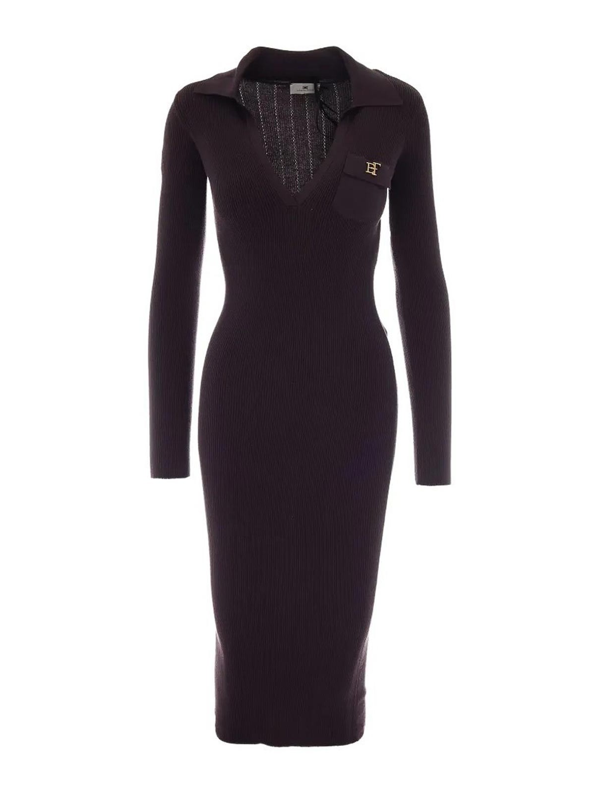 Elisabetta Franchi Robe Au Genou - Marron