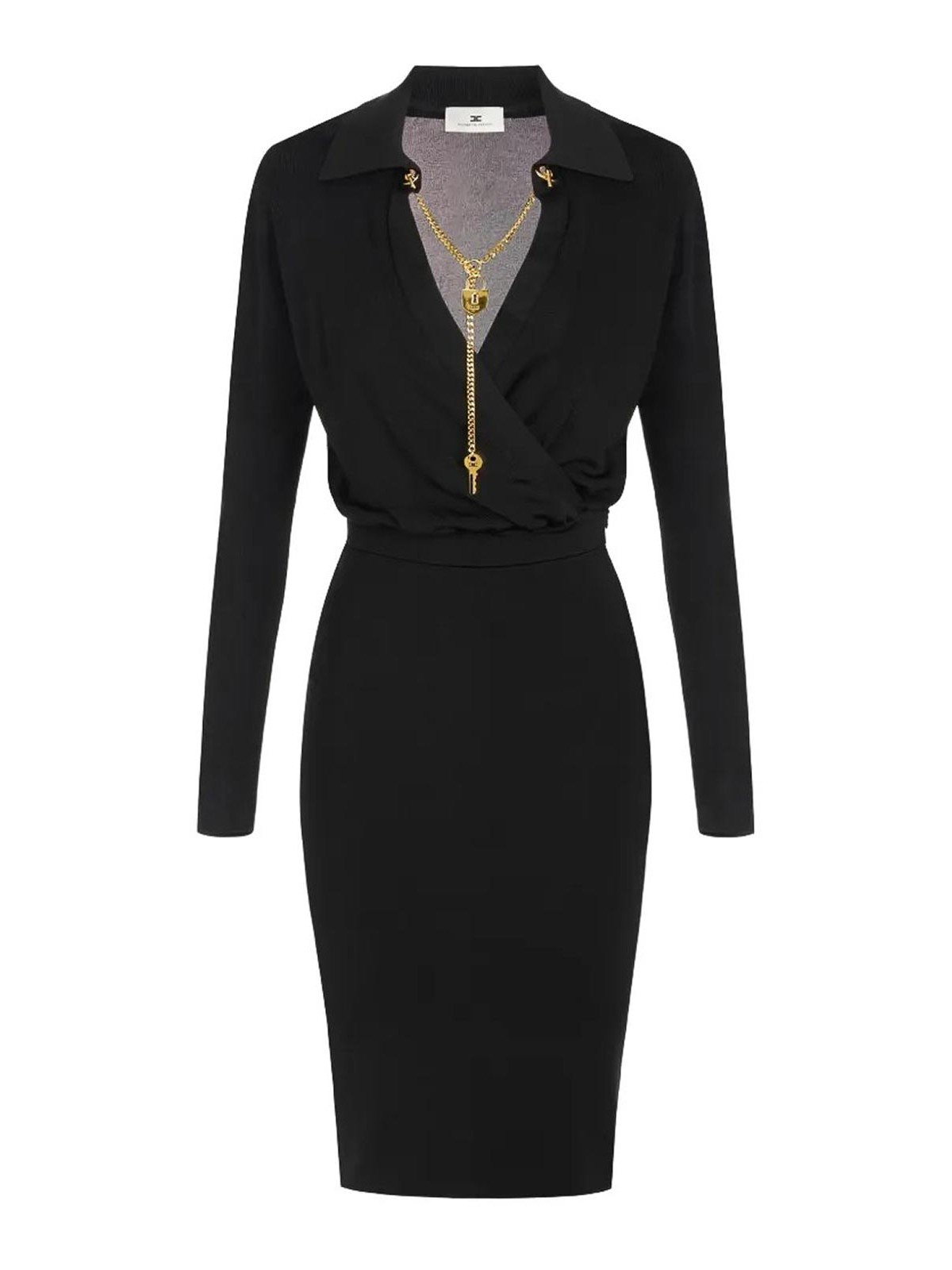 Elisabetta Franchi Robe Au Genou - Noir