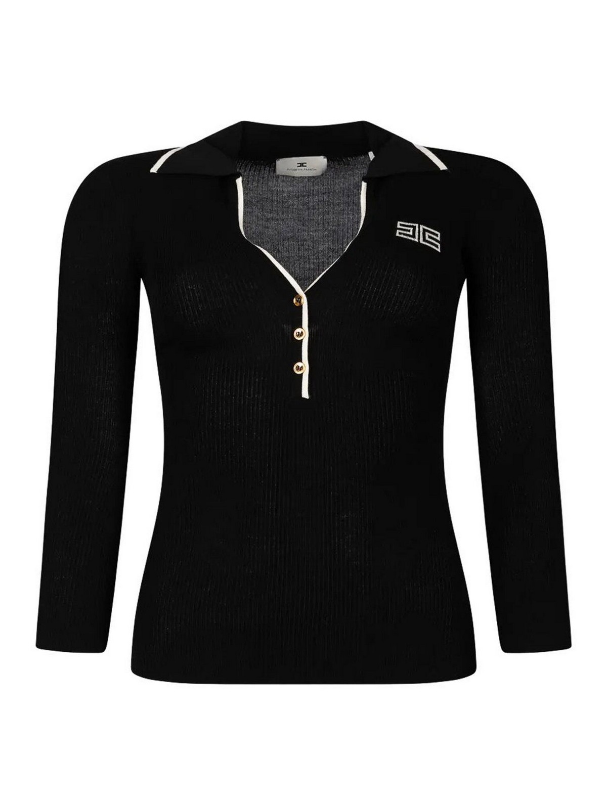 Elisabetta Franchi Pull À Col V - Noir