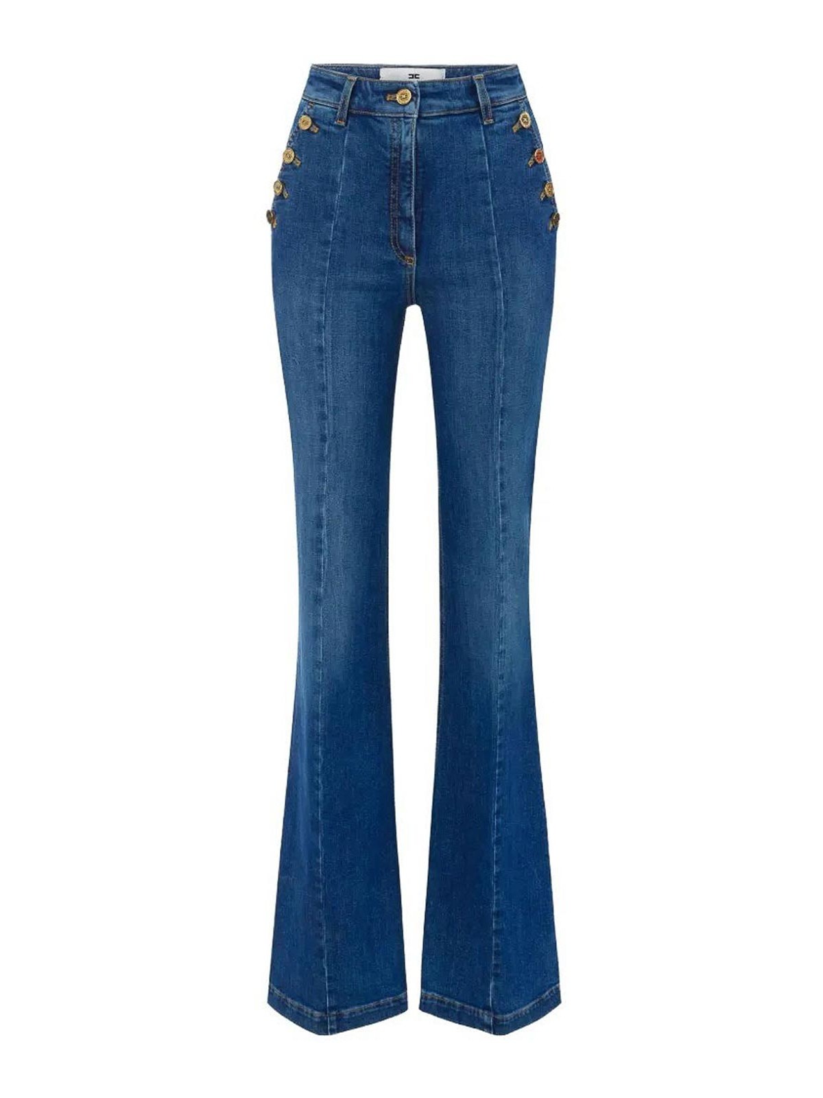Elisabetta Franchi Jean Évasé - Bleu