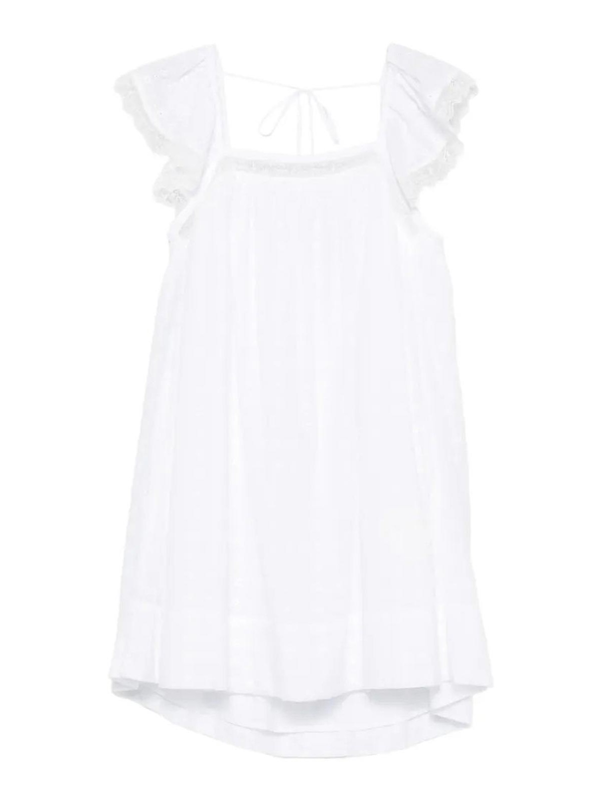 Ganni Robe Courte - Blanc
