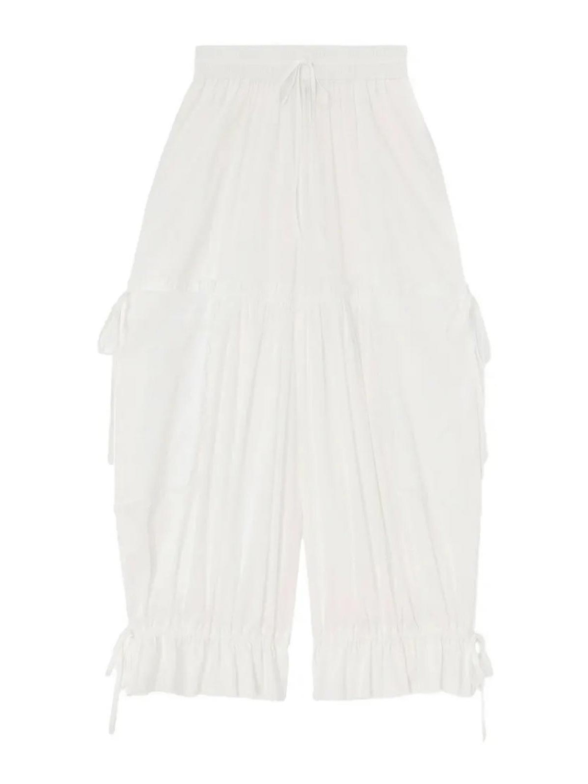 Ganni Pantalons Décontractés - Blanc