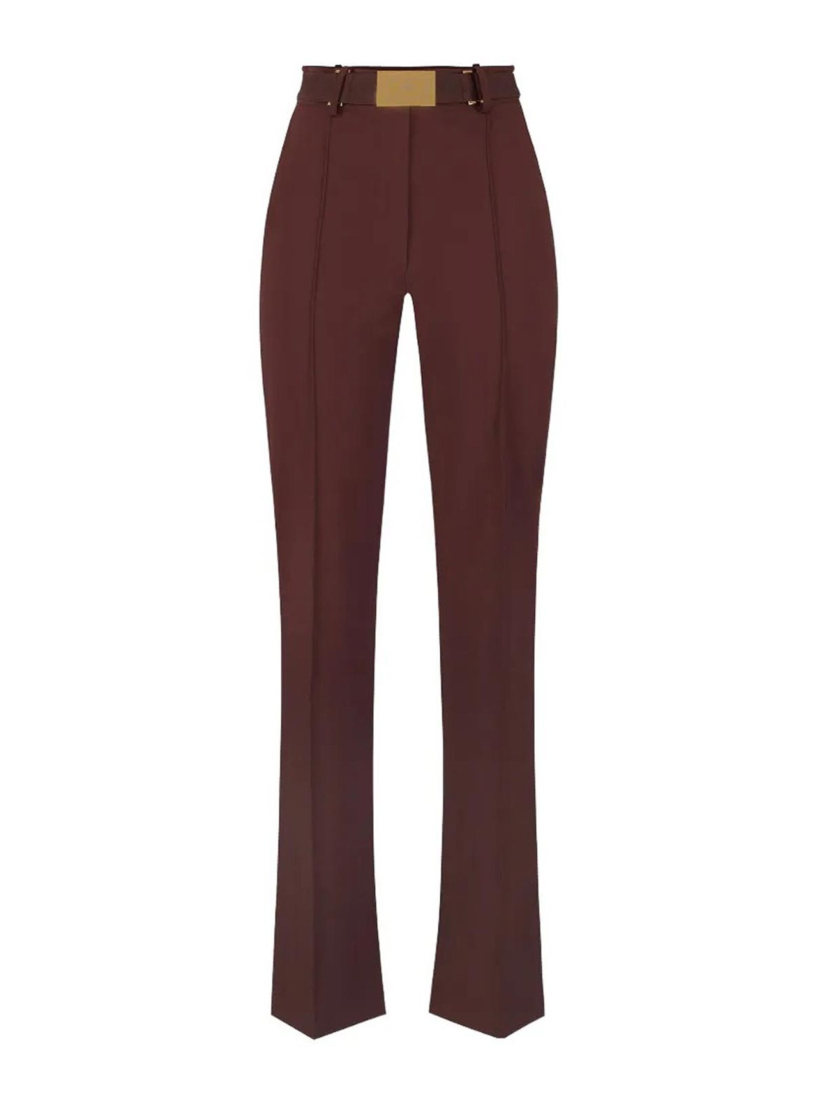 Elisabetta Franchi Pantalons Décontractés - Marron