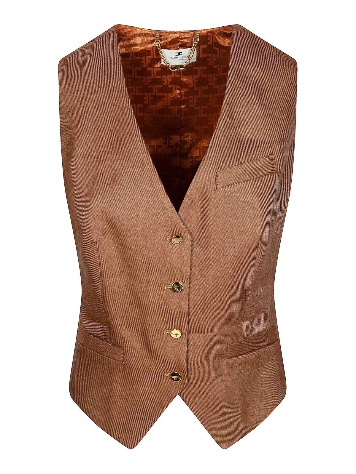 Elisabetta Franchi Gilet - Marron
