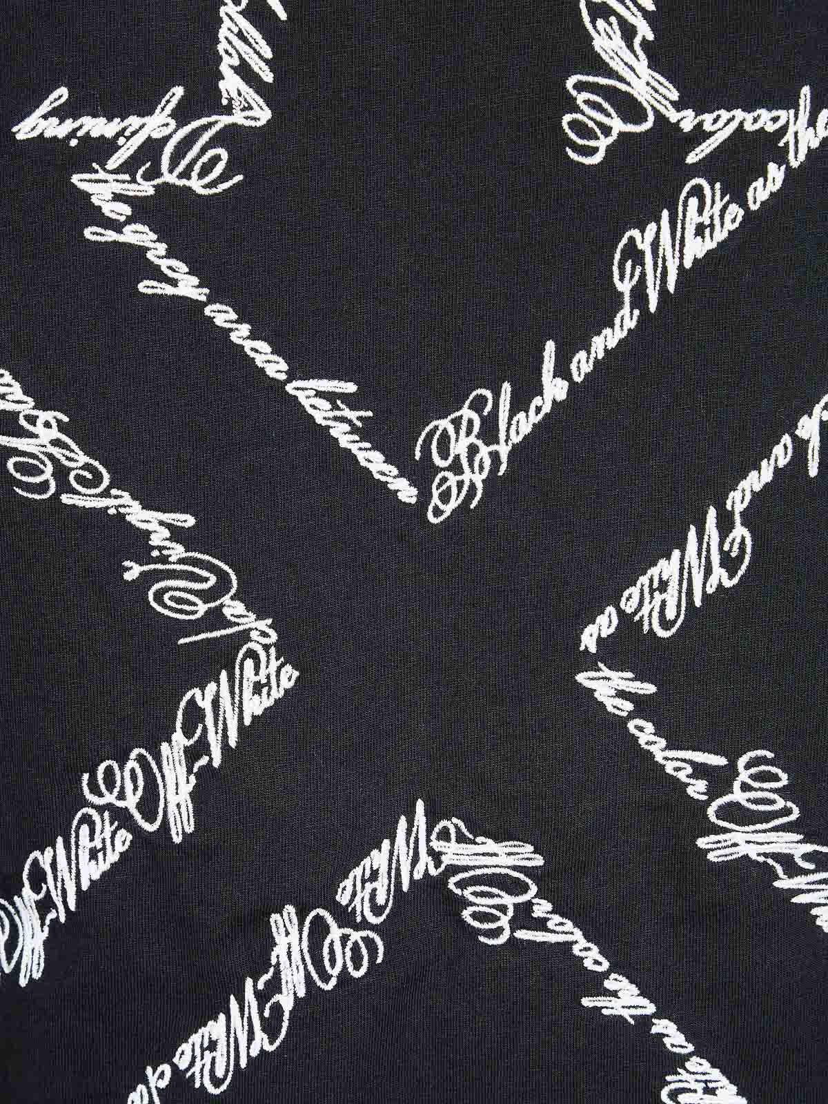 Off-white Script Arrow Print T-shirt In Black