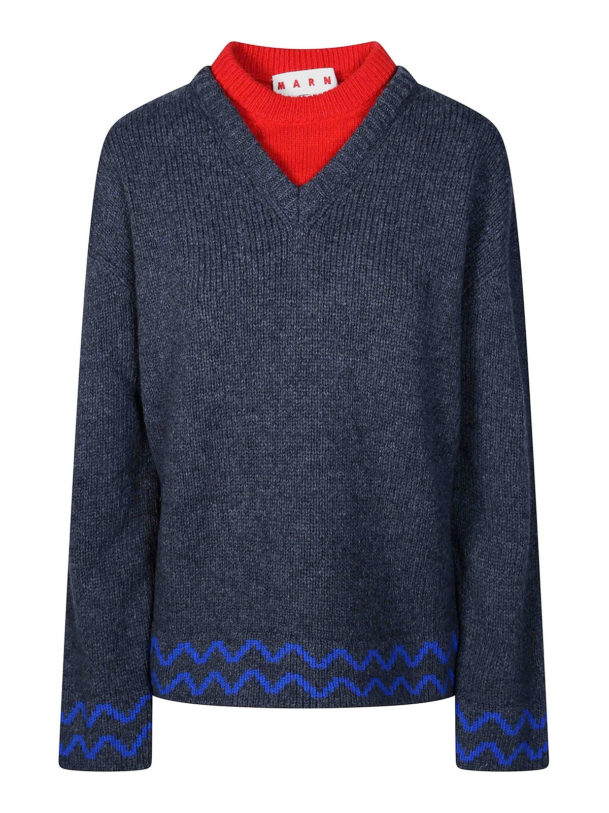 Marni Pull Col Rond - Noir