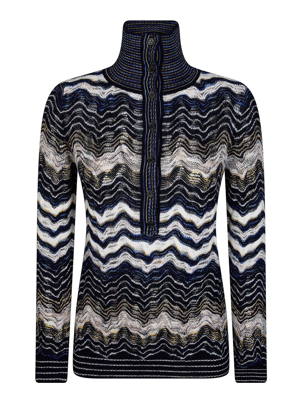 Missoni Pull Col Roulé - Bleu