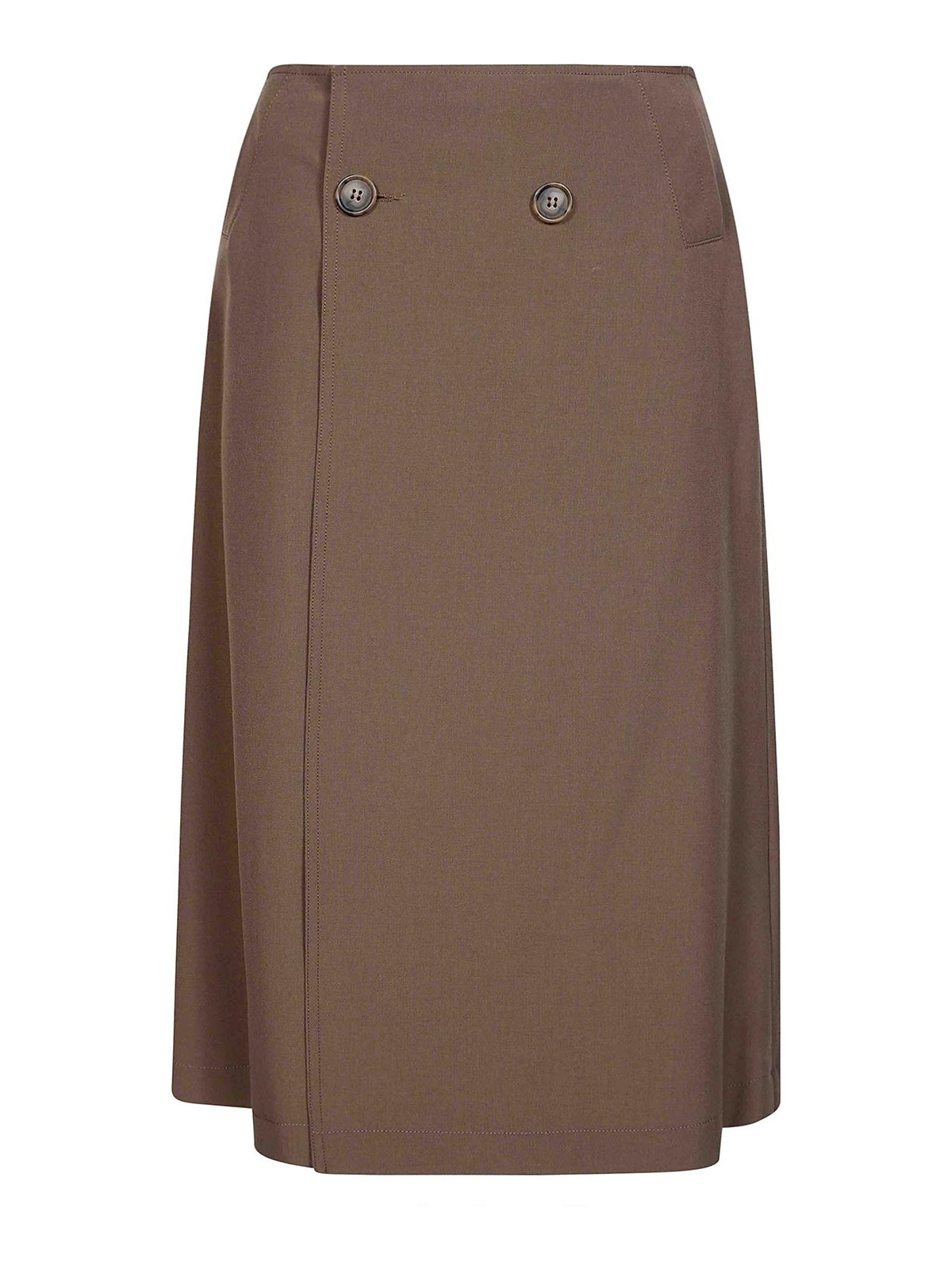 MM6 Maison Margiela Jupe Midi - Marron
