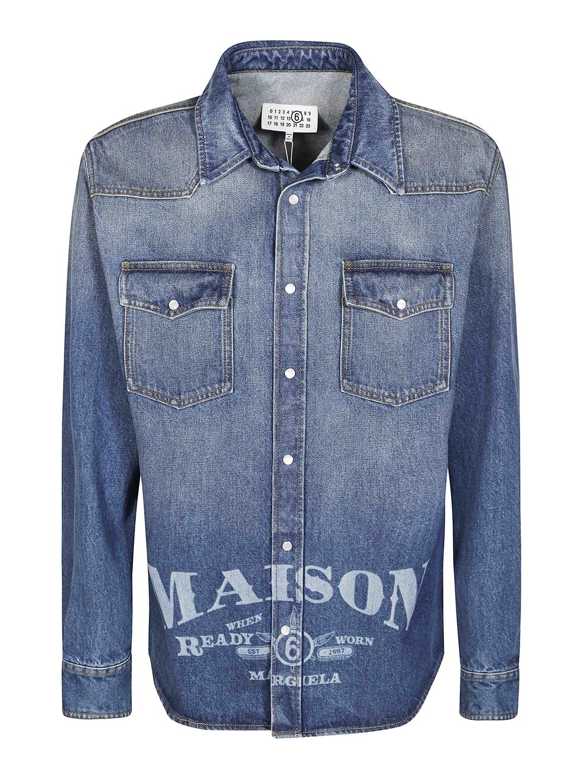 MM6 Maison Margiela Chemise - Bleu