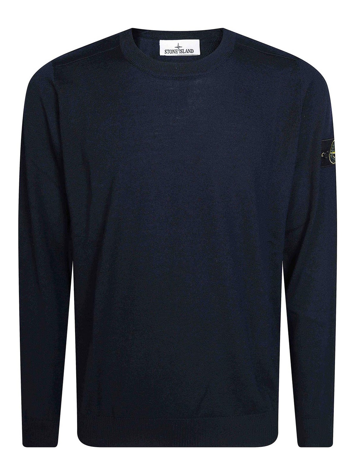 Stone Island Pull Col Rond - Bleu