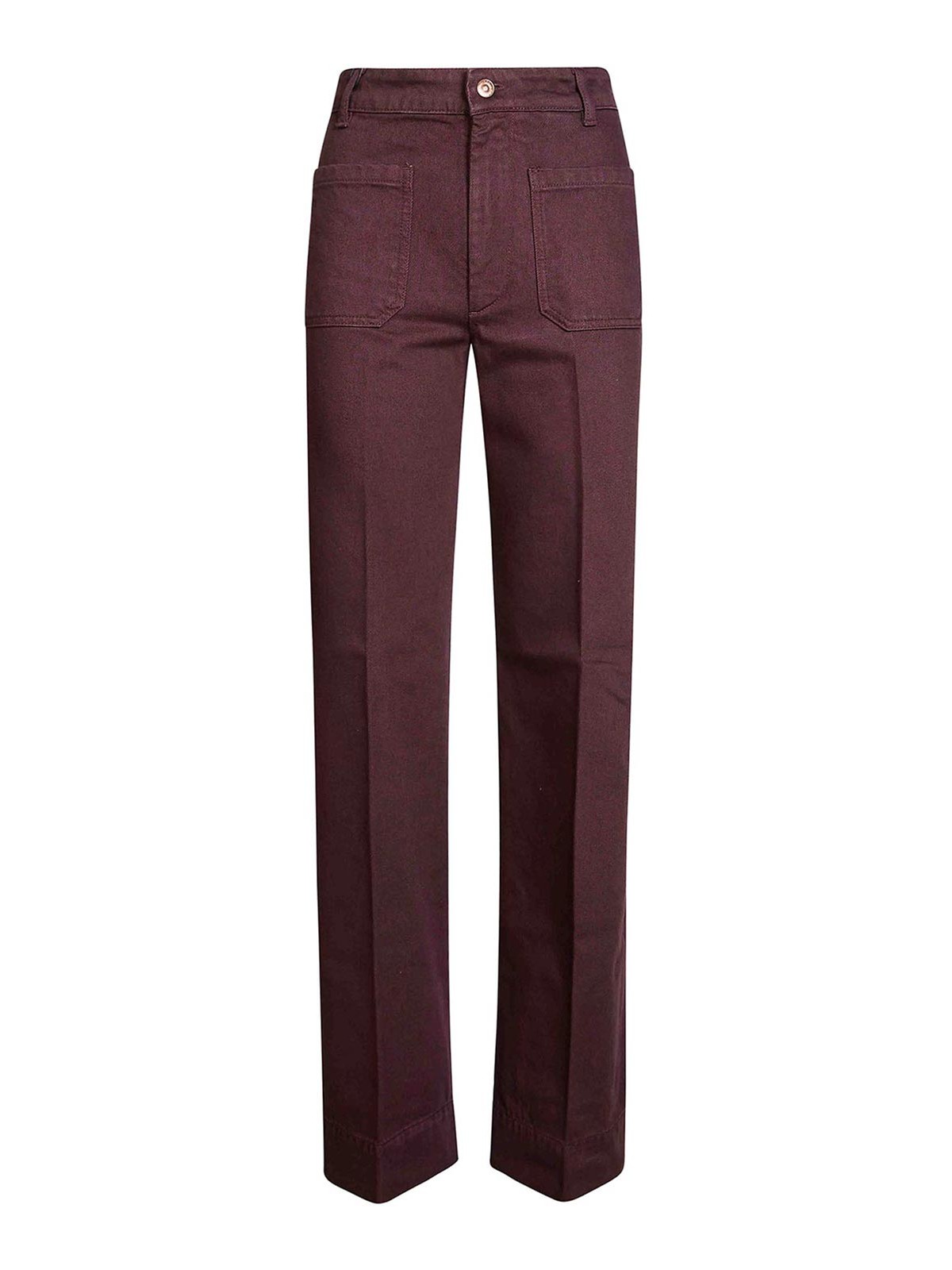 Victoria Beckham Jean Droit - Rouge Brun