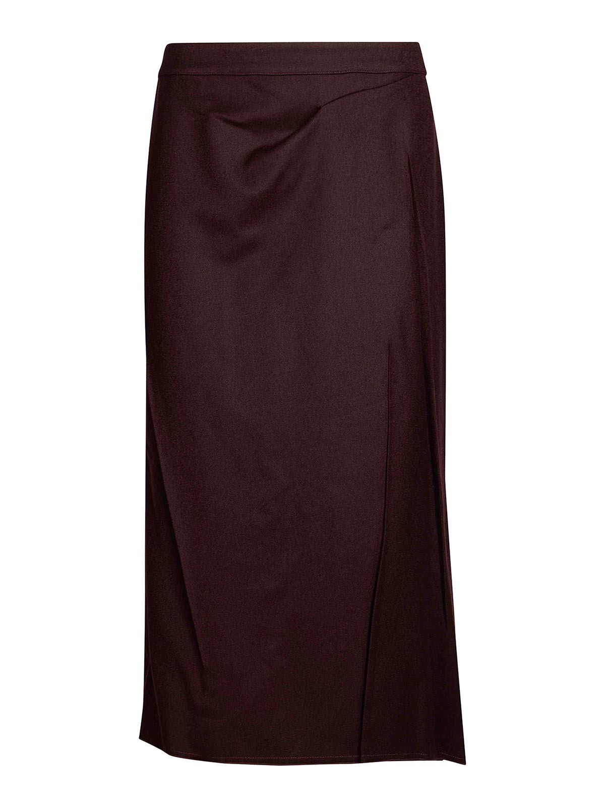 Victoria Beckham Jupe Midi - Rouge Brun