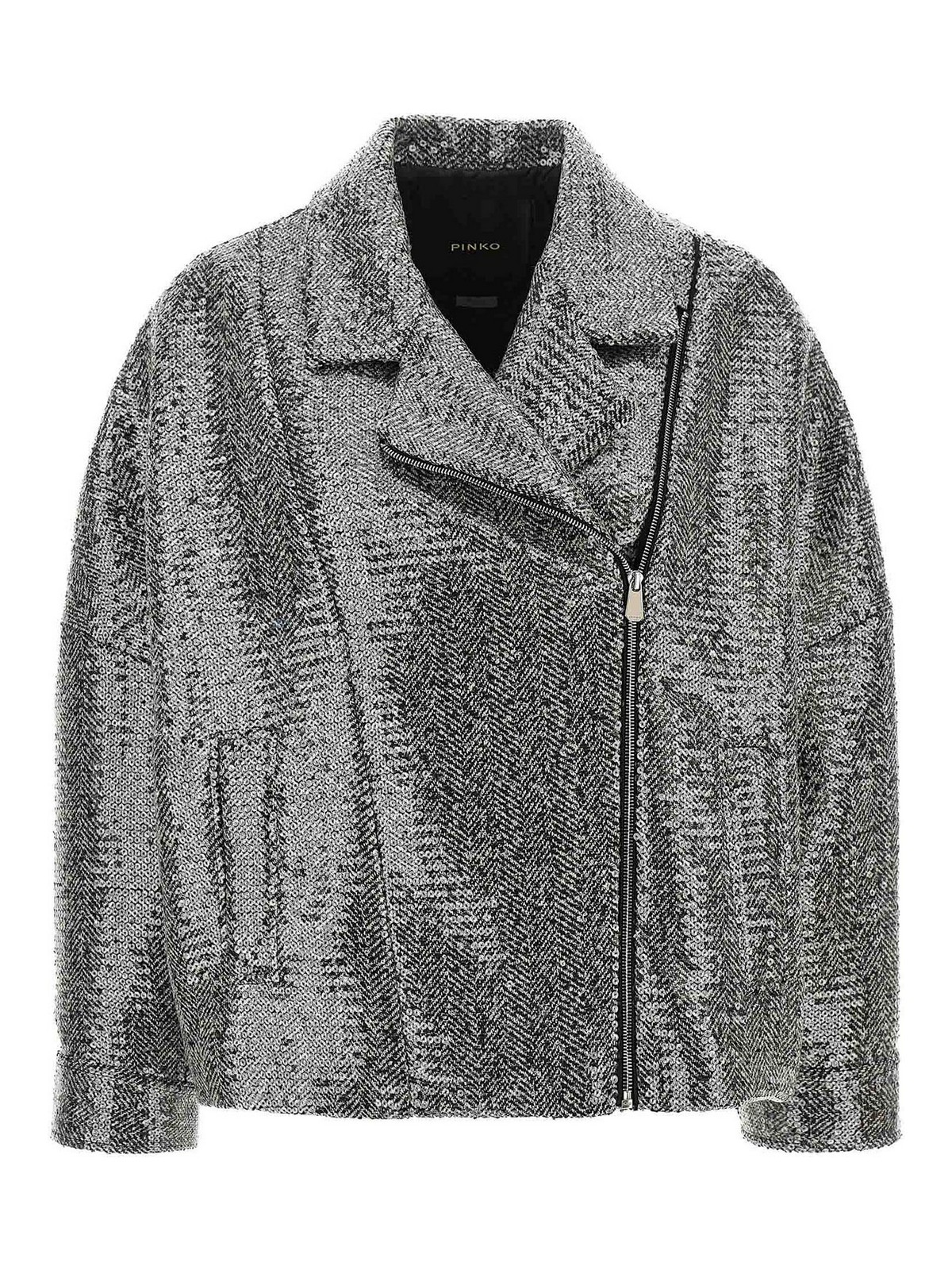 Pinko Manteau Court - Argent