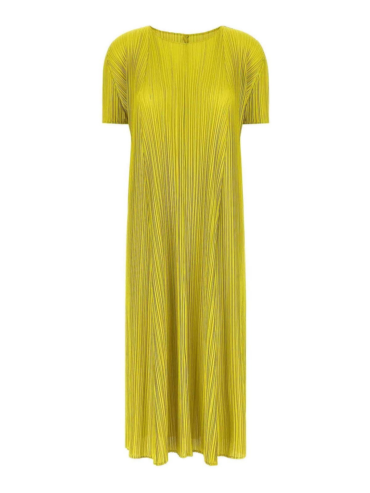 Pleats Please Issey Miyake Robe Au Genou - Vert