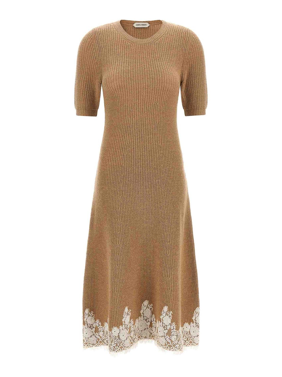 Alberta Ferretti Robe Au Genou - Marron