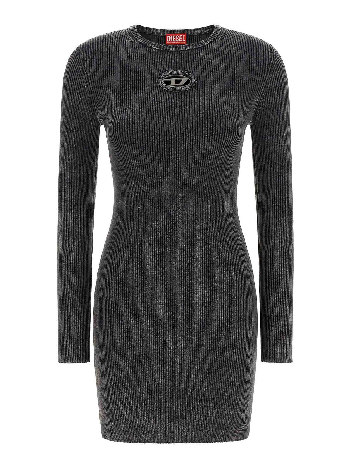 Diesel Robe Au Genou - Noir