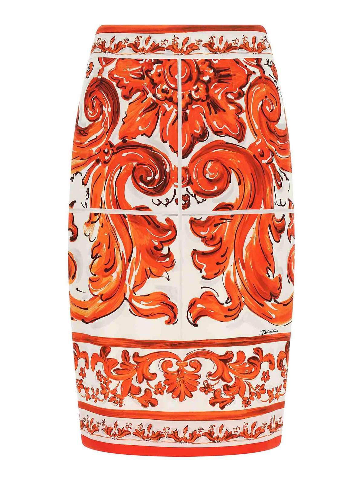 Dolce & Gabbana Jupe Midi - Orange