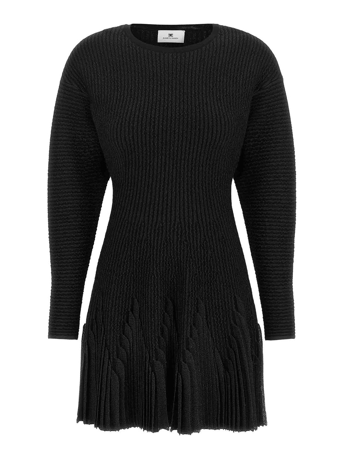 Elisabetta Franchi Robe Au Genou - Noir