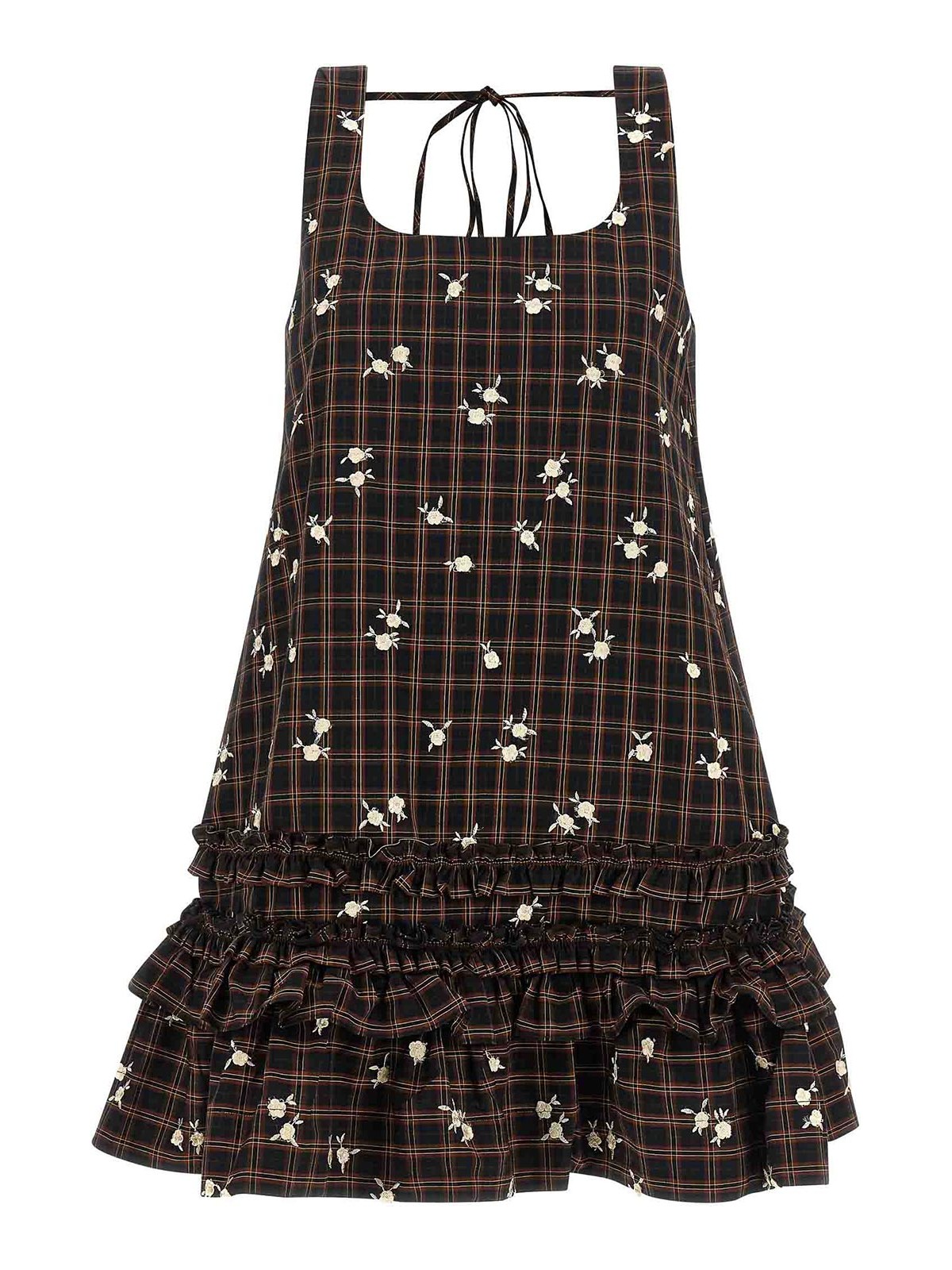 Ganni Robe Au Genou - Marron