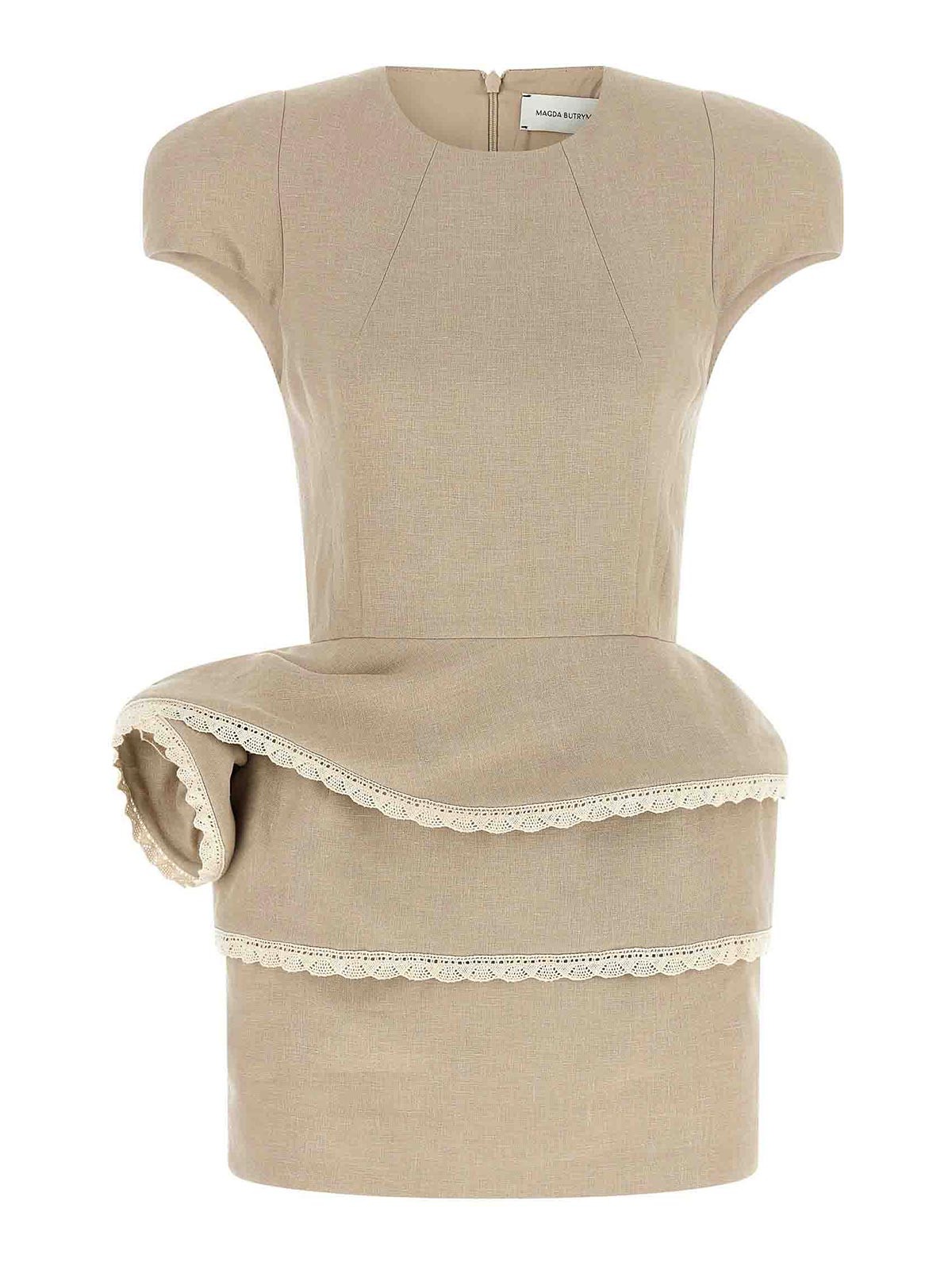 Magda Butrym Robe Courte - Beige