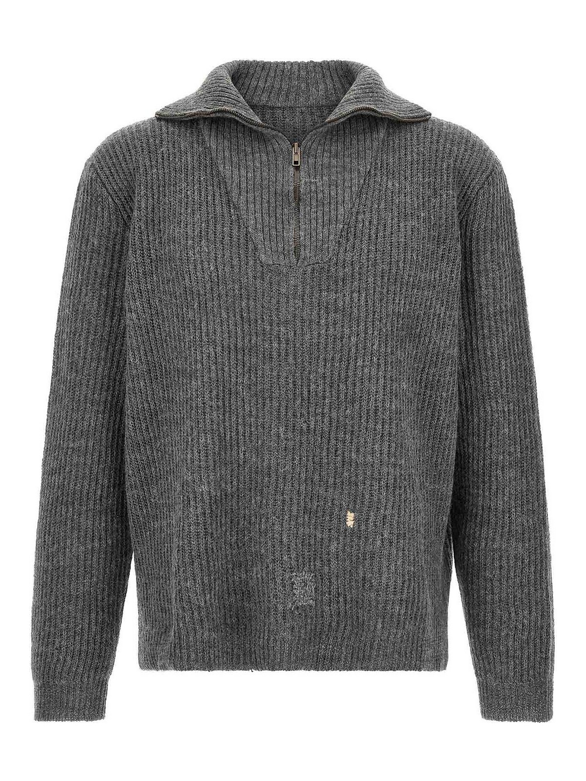 Maison Margiela Pull Col Rond - Gris