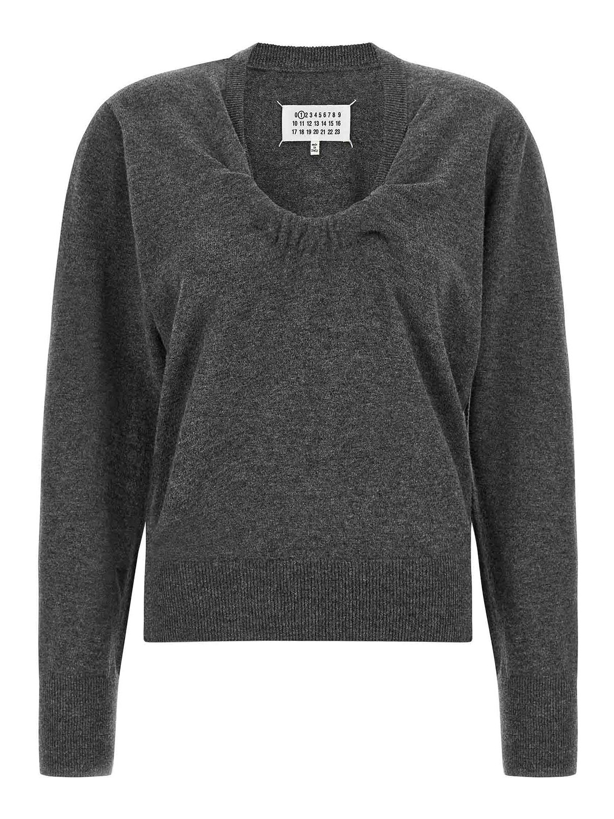 Maison Margiela Pull Col Rond - Gris