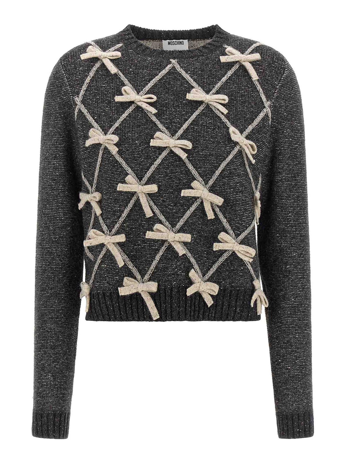 Moschino Pull Col Rond - Gris