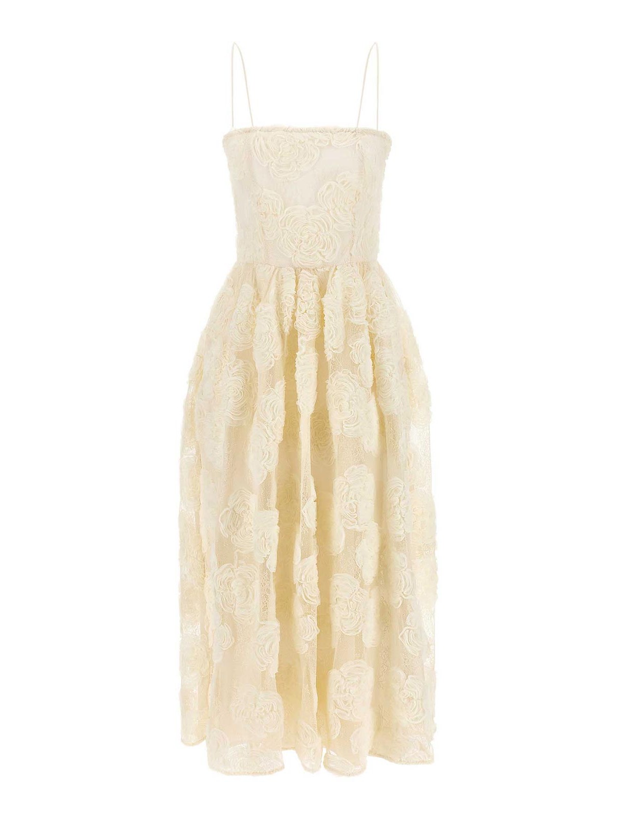 Rotate Birger Christensen Robe Au Genou - Blanc