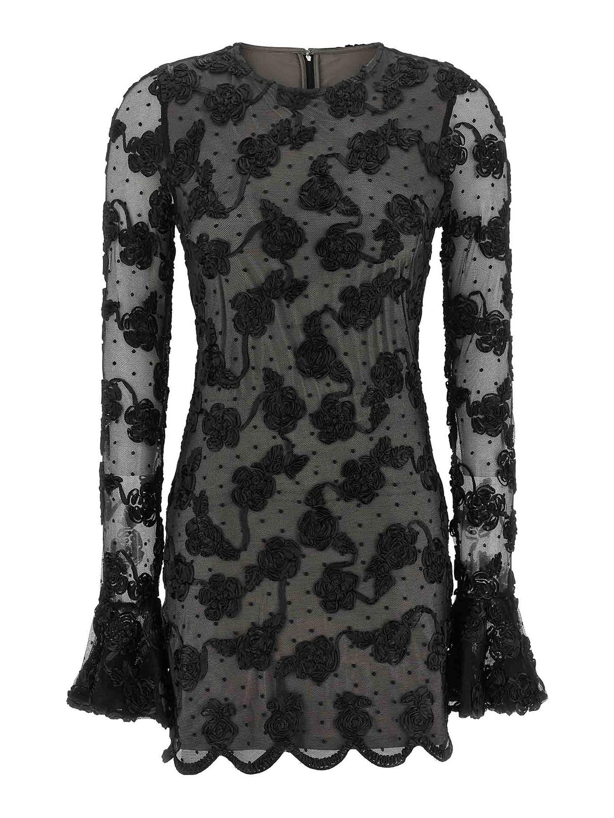 Rotate Birger Christensen Robe Au Genou - Noir