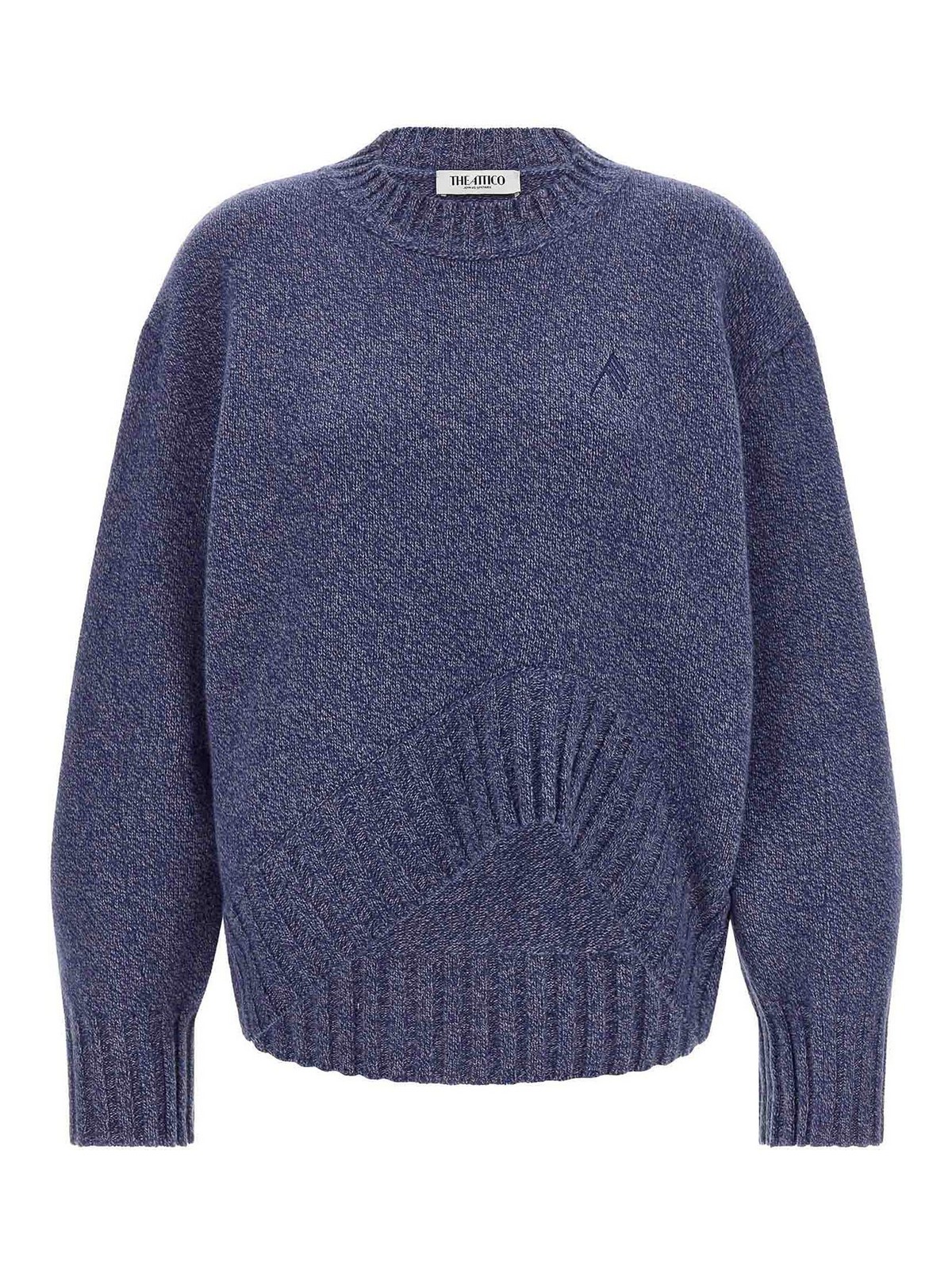 The Attico Pull Col Rond - Bleu
