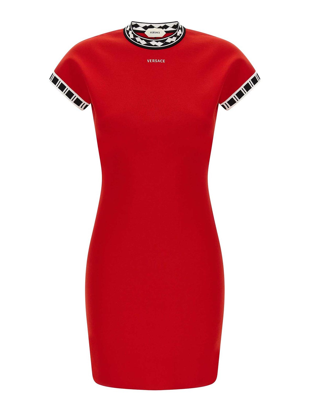 Versace Robe Au Genou - Rouge