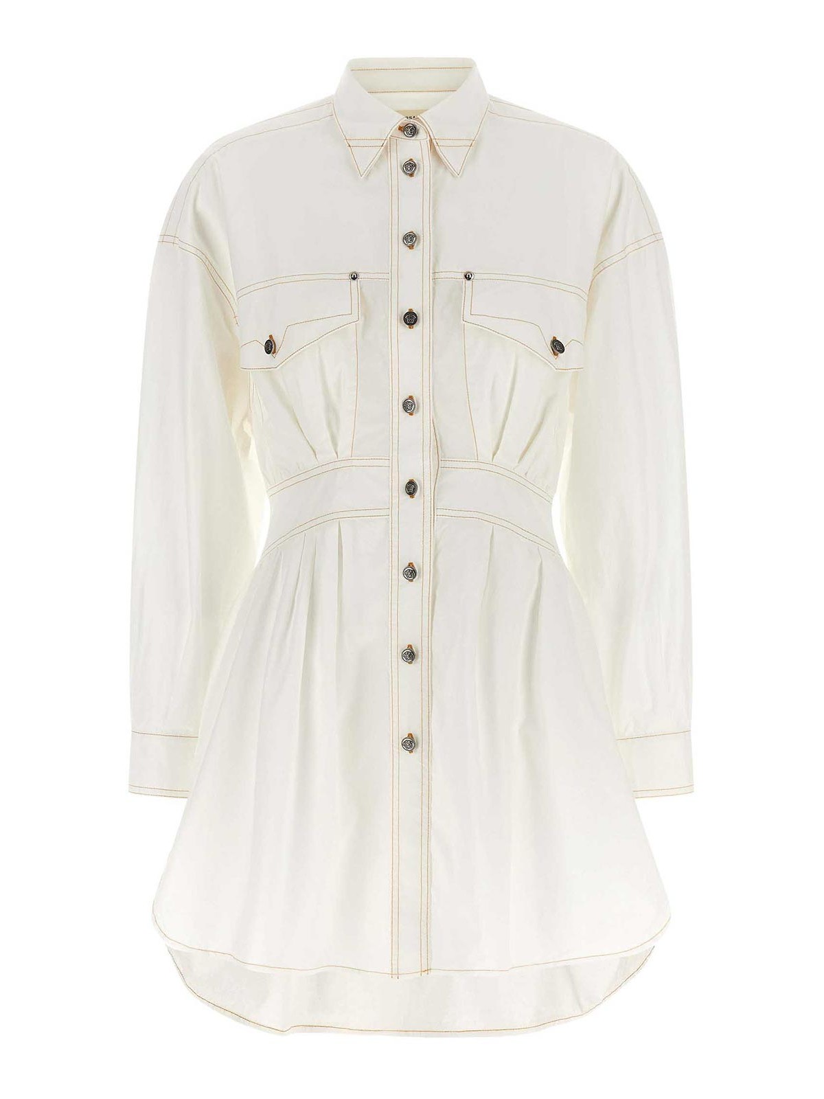 Versace Robe Au Genou - Blanc