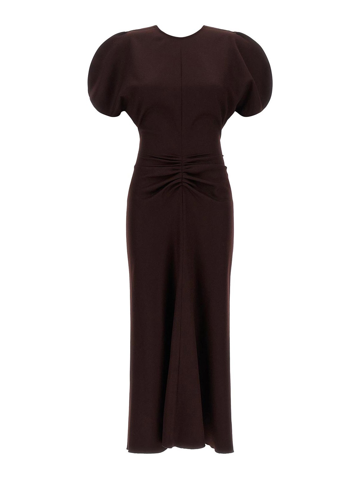 Victoria Beckham Robe Au Genou - Rouge Brun
