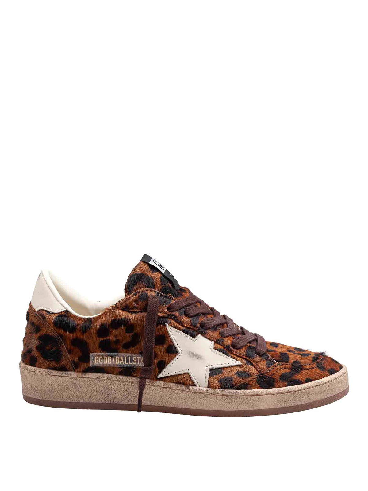 Golden Goose Sneakers Ballstar In Cavallino Maculato In Brown