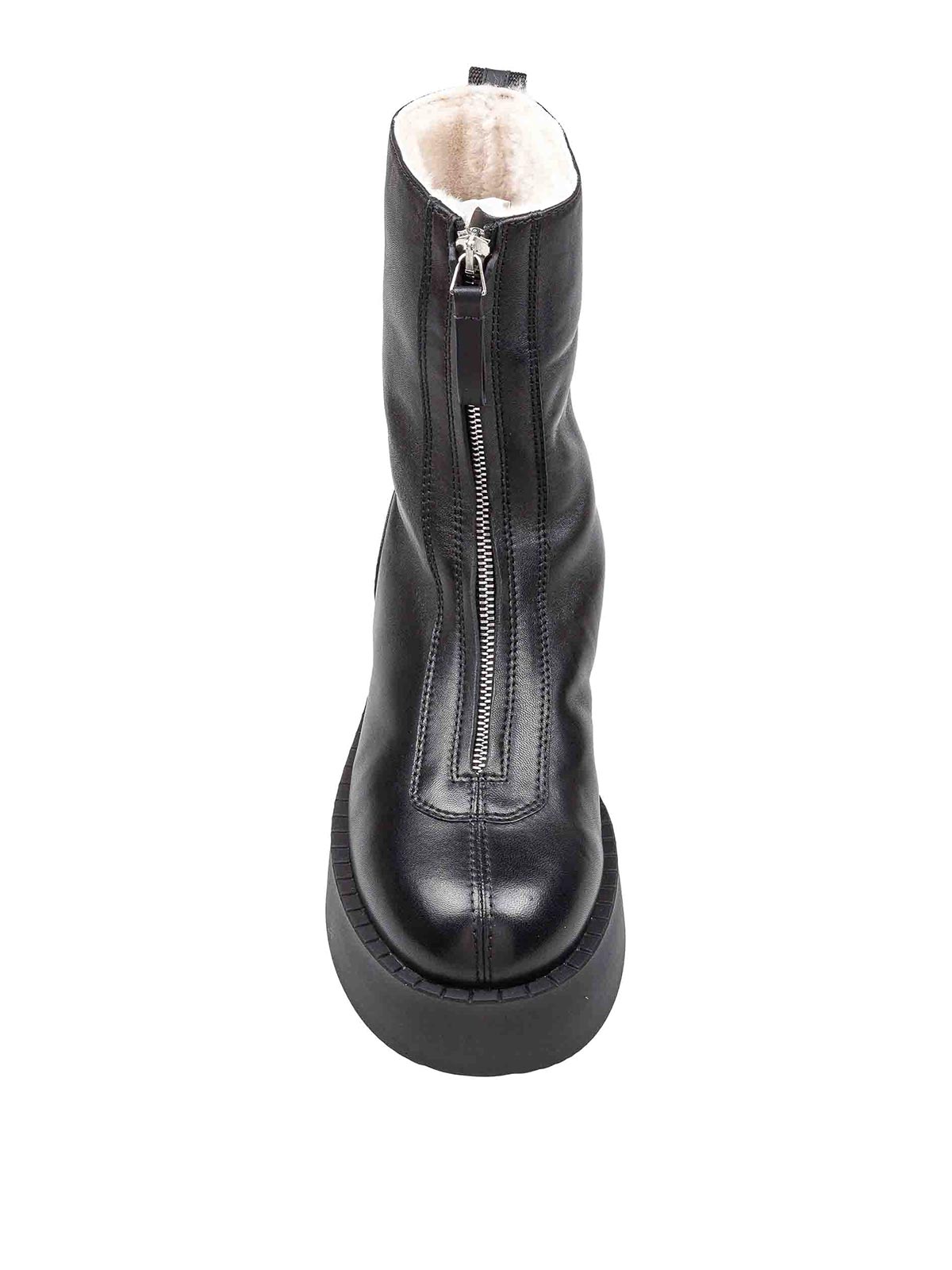Premiata Black Leather Ankle Boot In Black