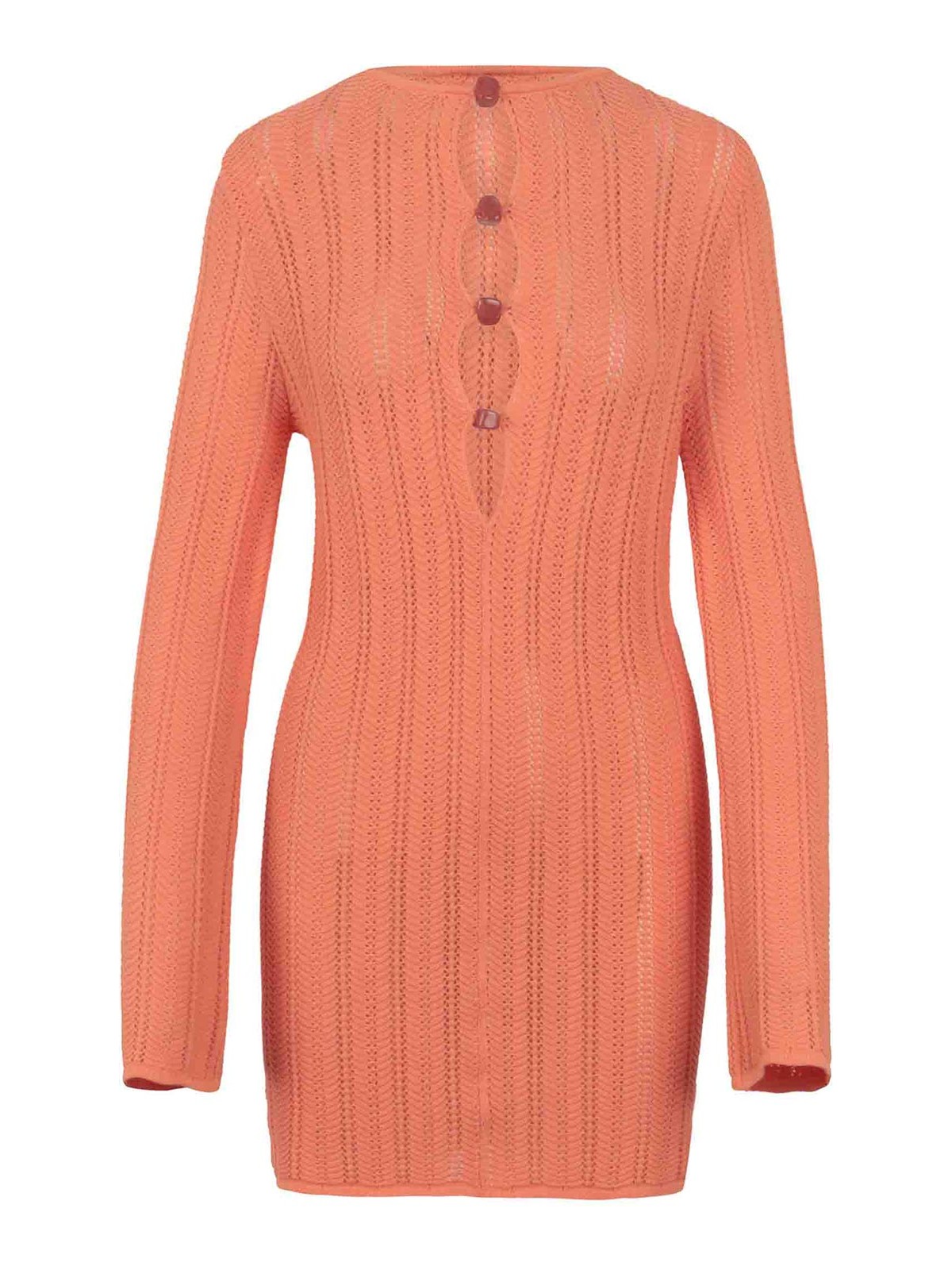 Baobab Knitted Mini Dress In Orange