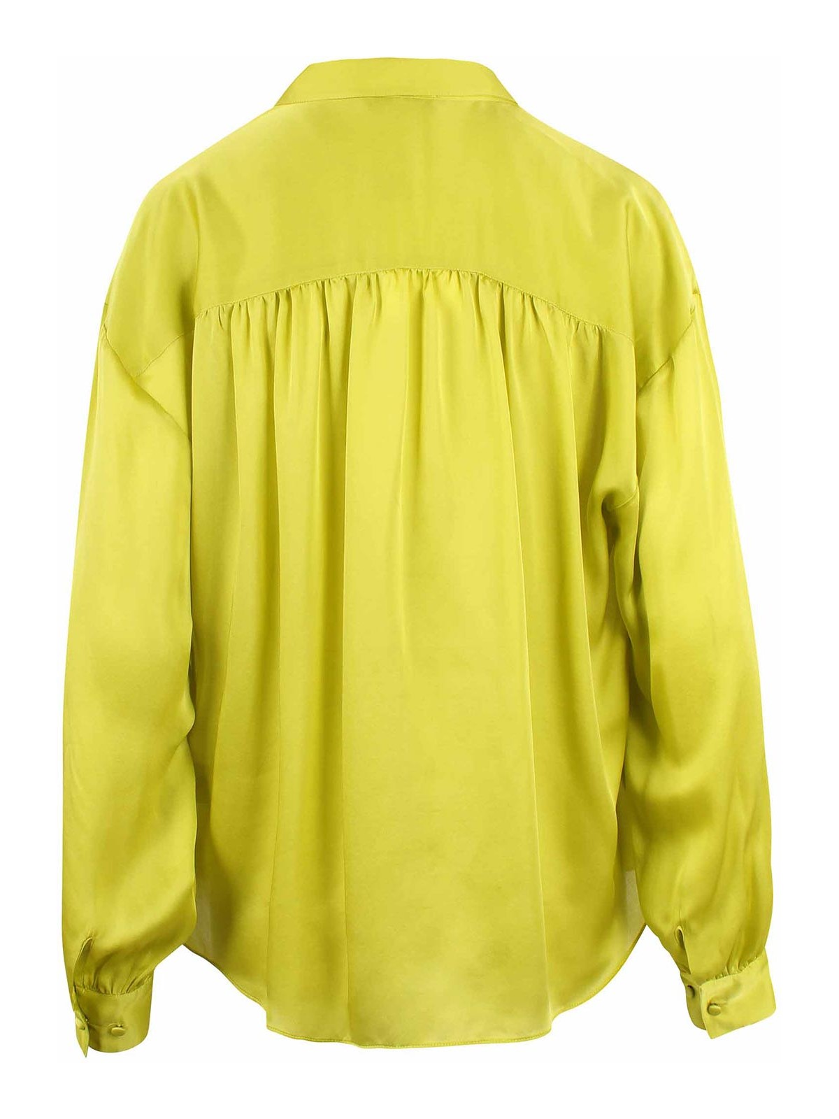 Ulla Johnson Gesture Silk Blouse In Yellow