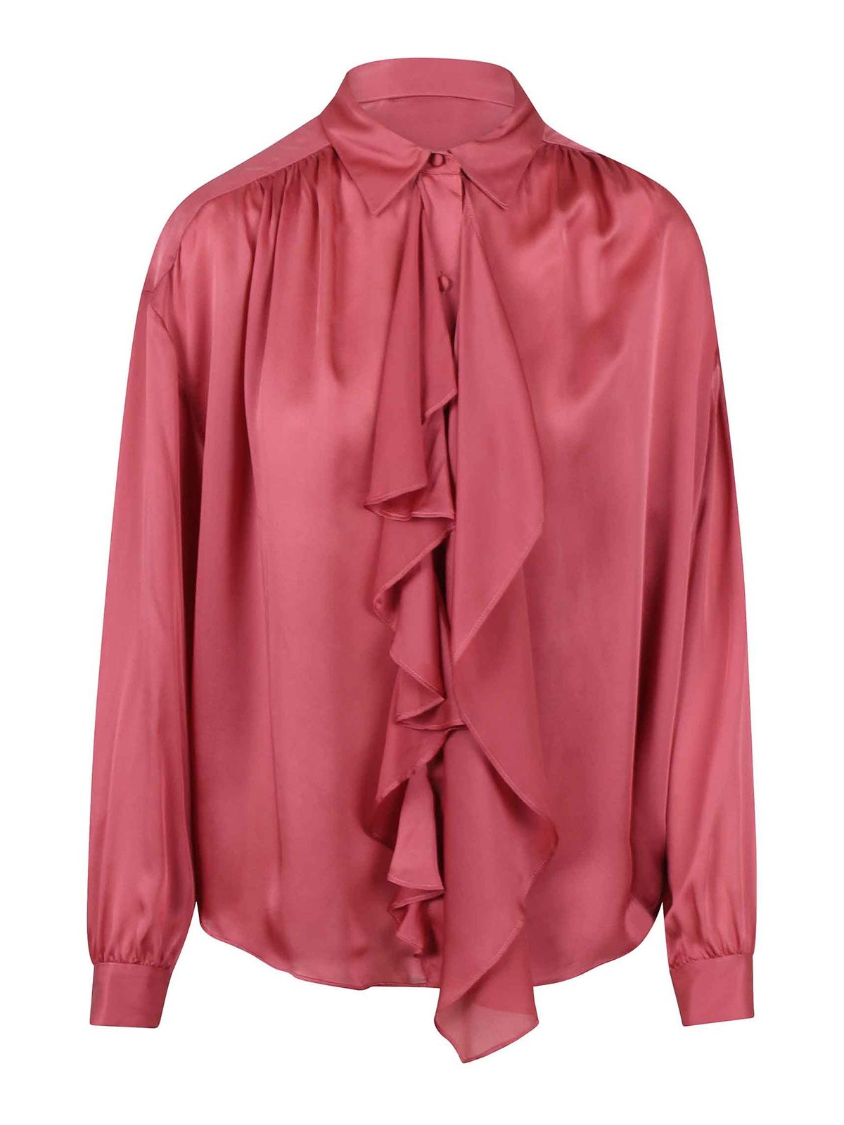 Ulla Johnson Gesture Silk Blouse In Pink