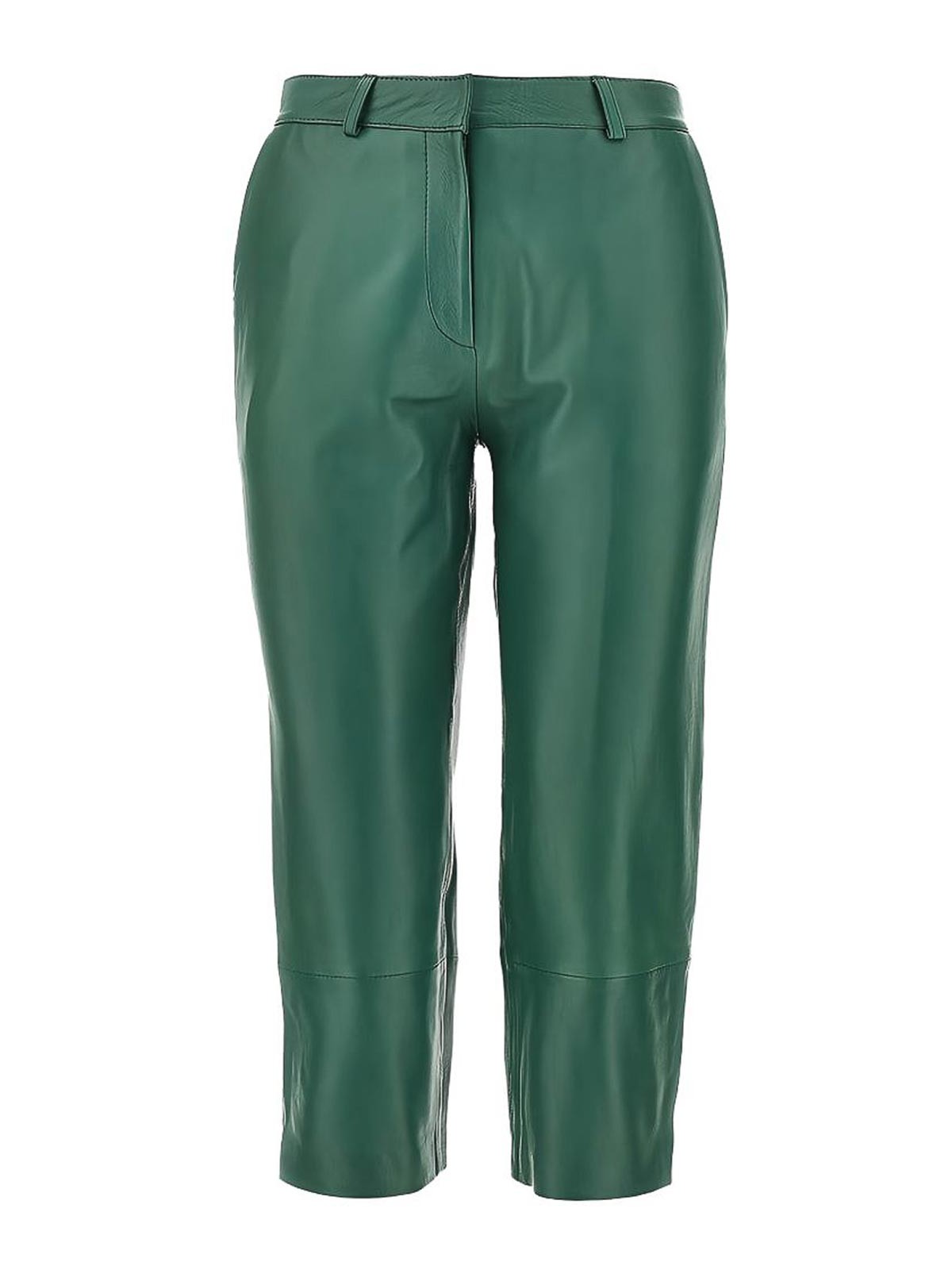 The Frankie Shop Pantalons En Cuir - Vert