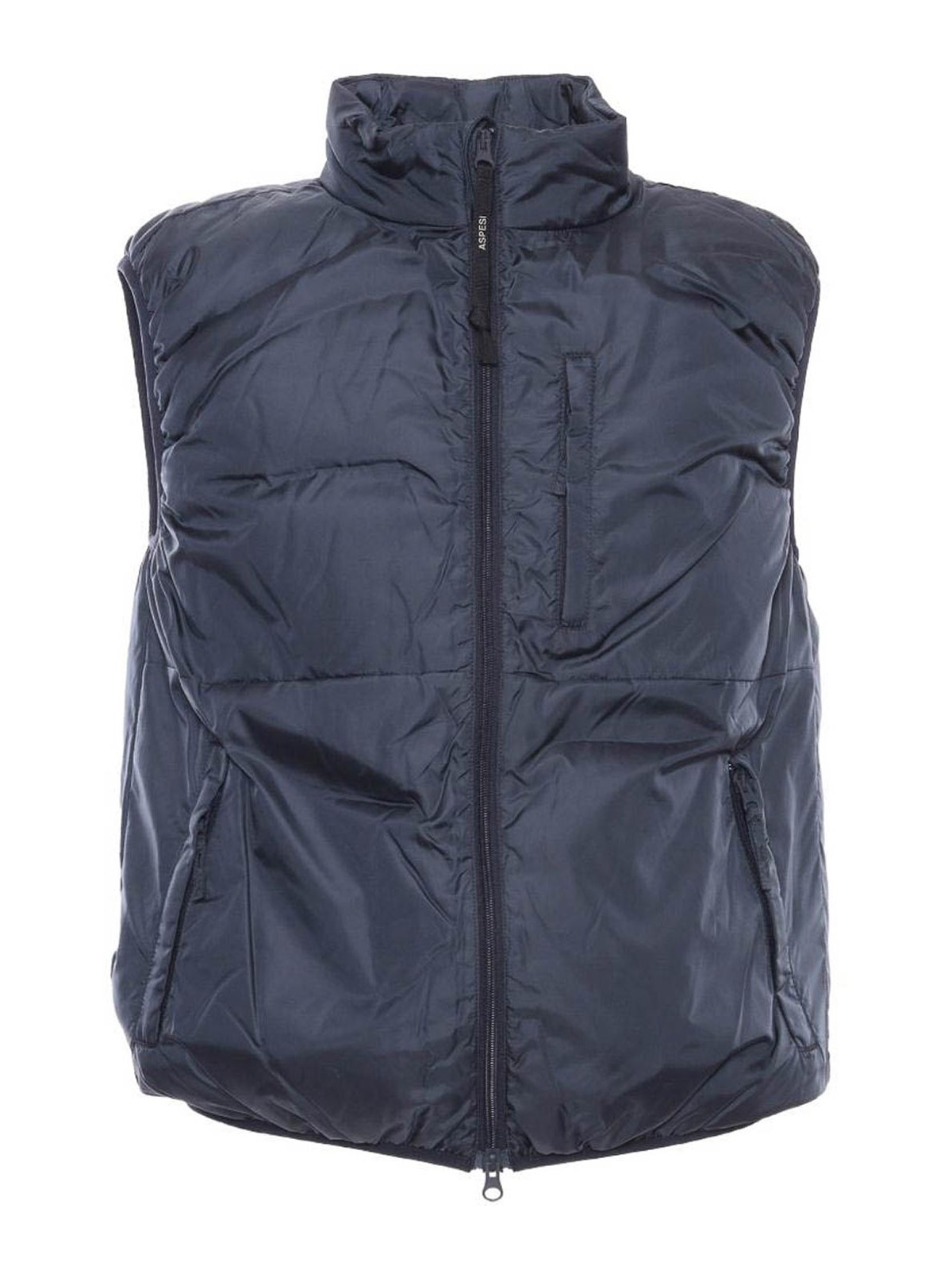 Aspesi Jil Nylon Vest In Dark Blue
