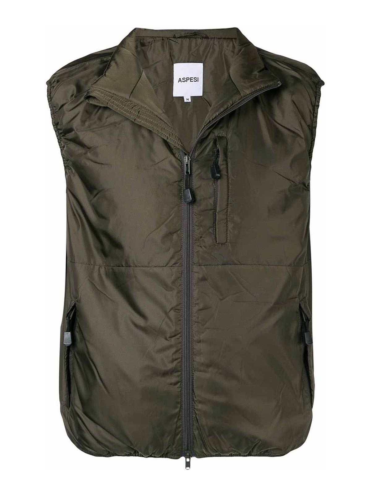 Aspesi Jil Nylon Vest In Green