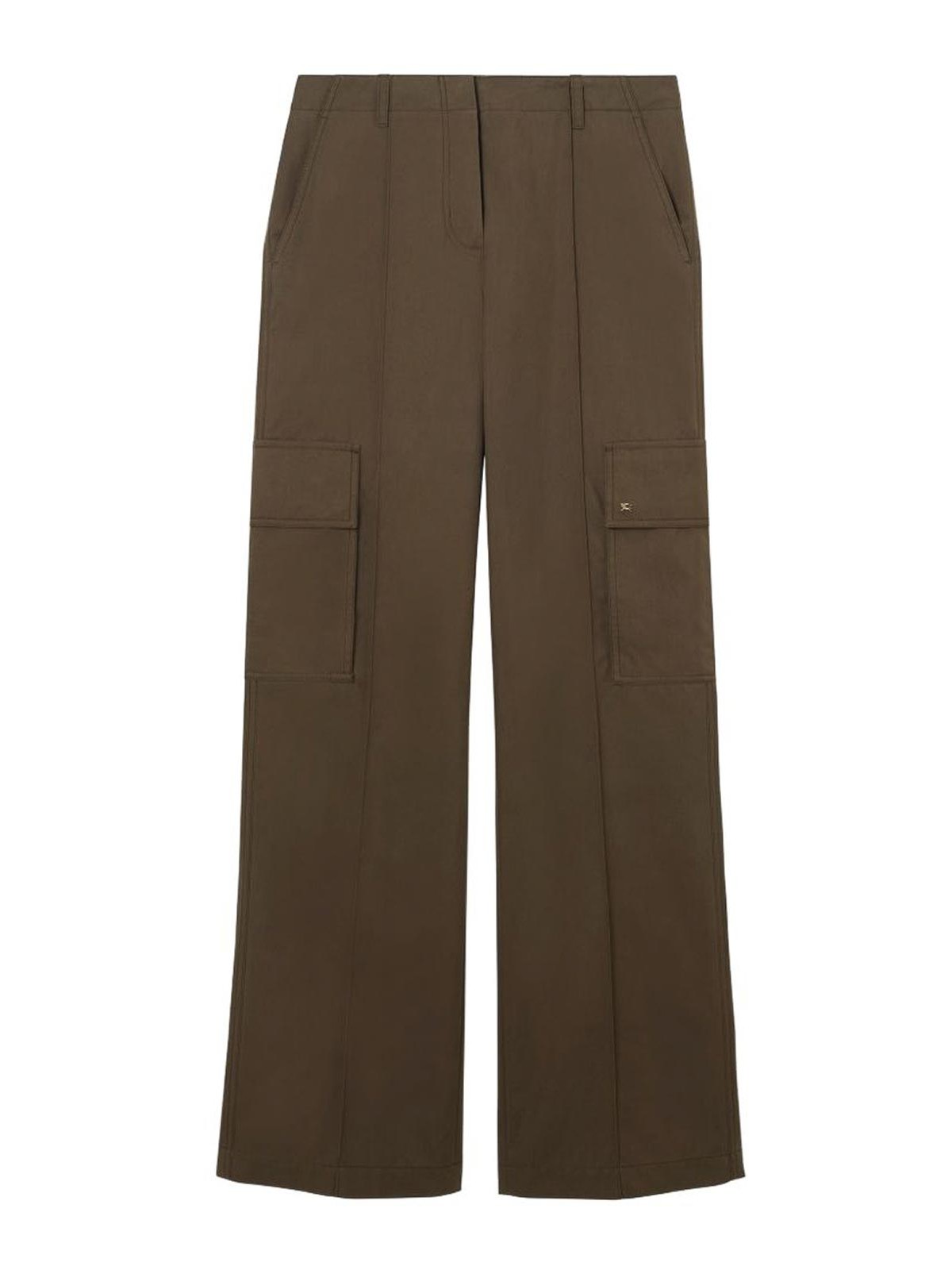 Burberry Gabardine Cargo Trousers In Green