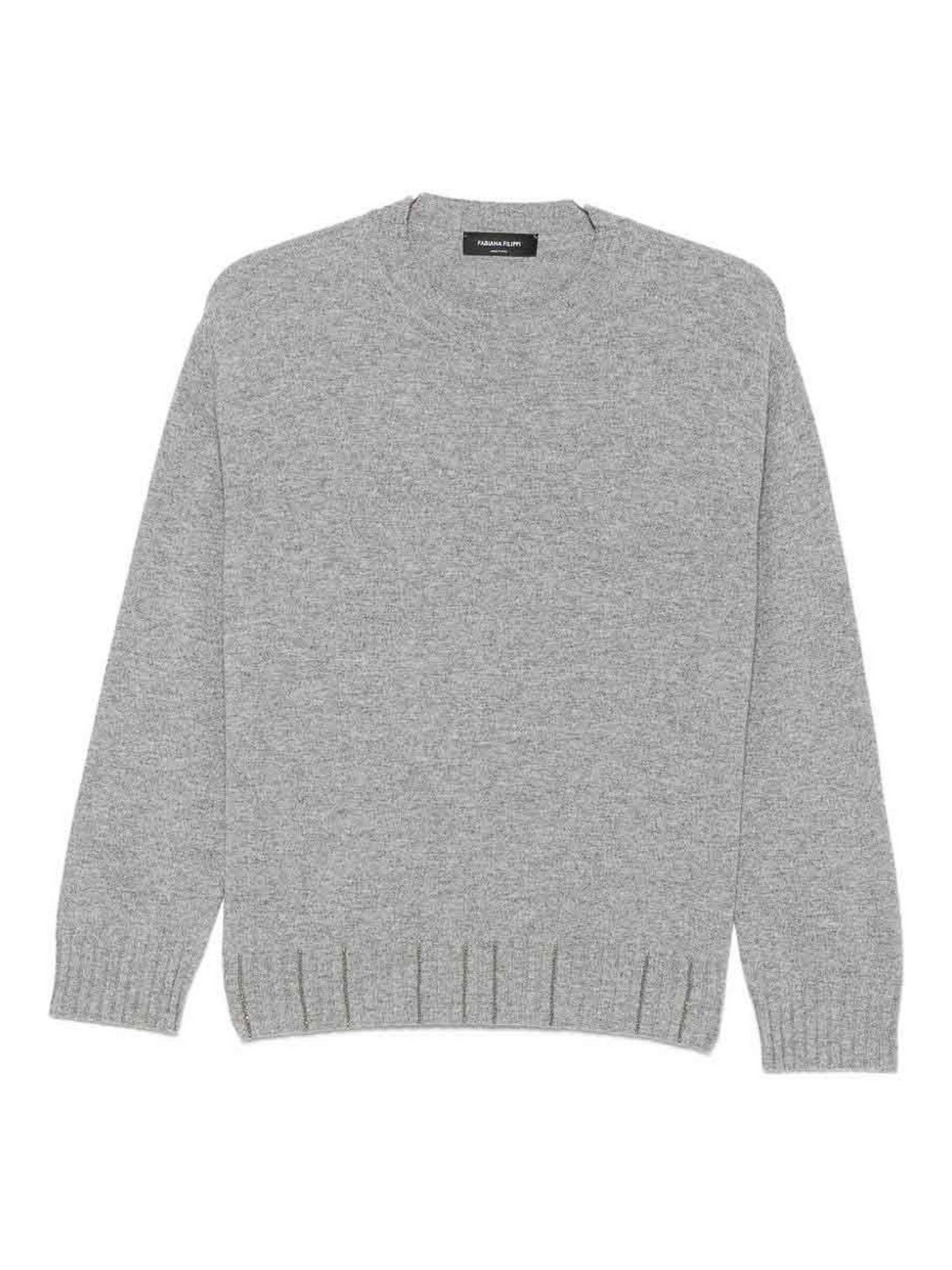 Fabiana Filippi Pull Col Rond - Gris Clair