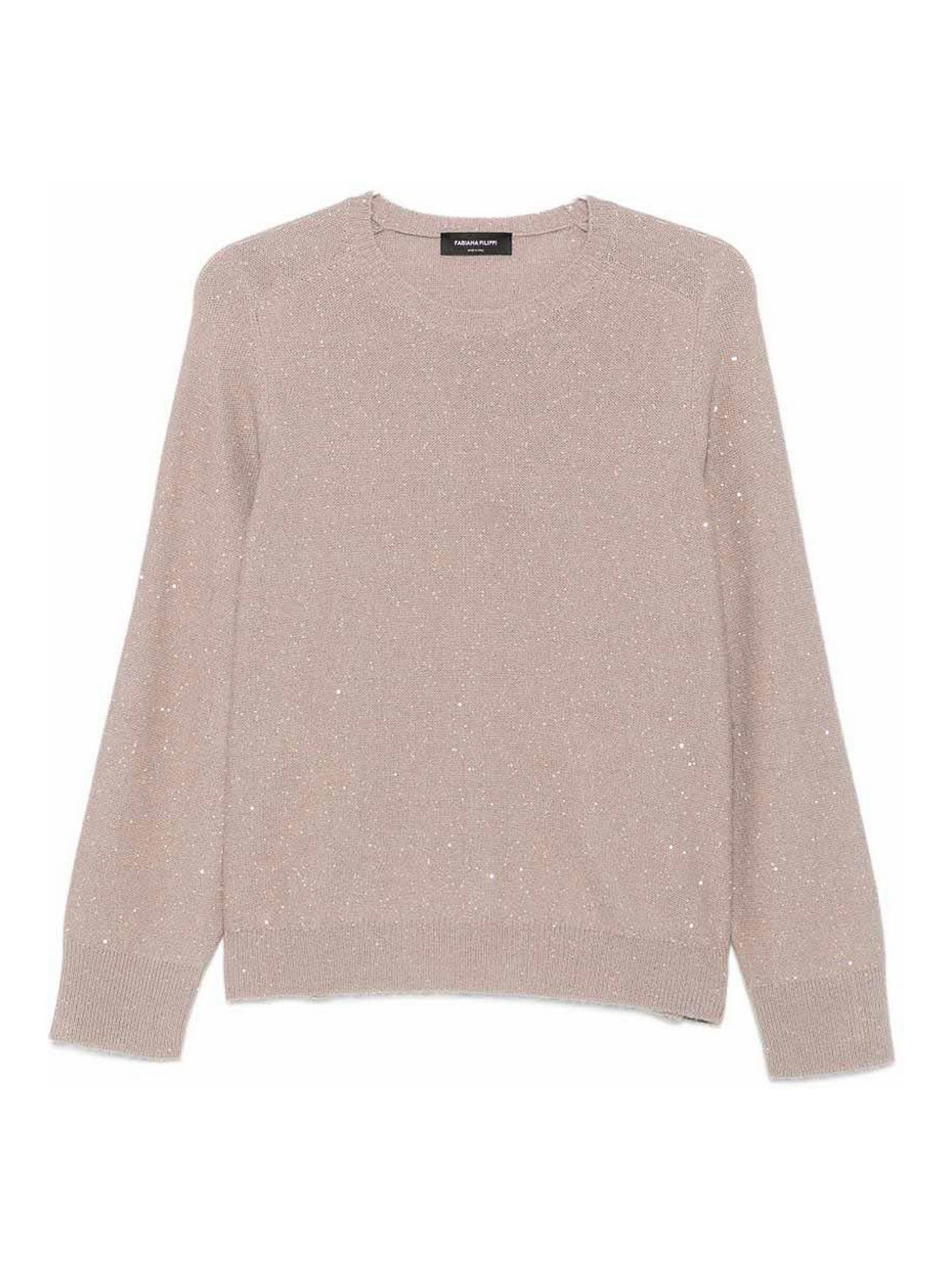 Fabiana Filippi Pull Col Rond - Beige Foncé