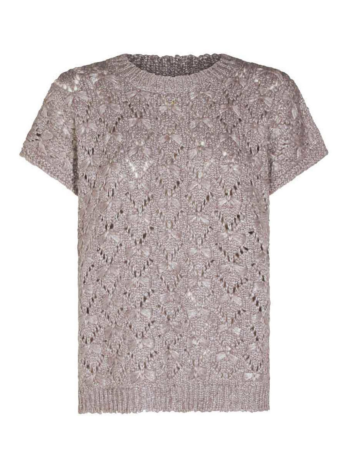 Fabiana Filippi Pull Col Rond - Gris
