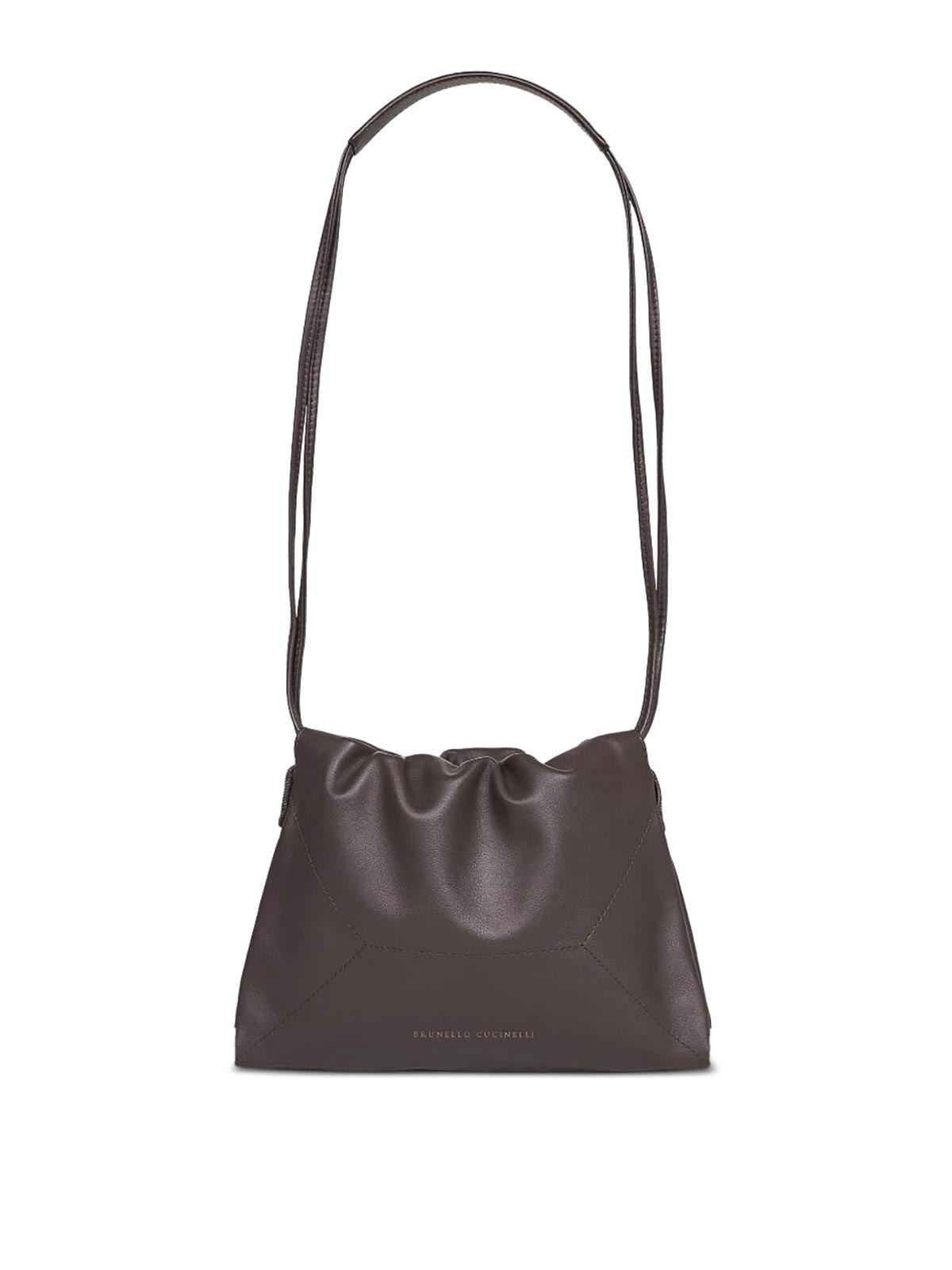 Brunello Cucinelli Sac Porté Épaule - Marron Foncé