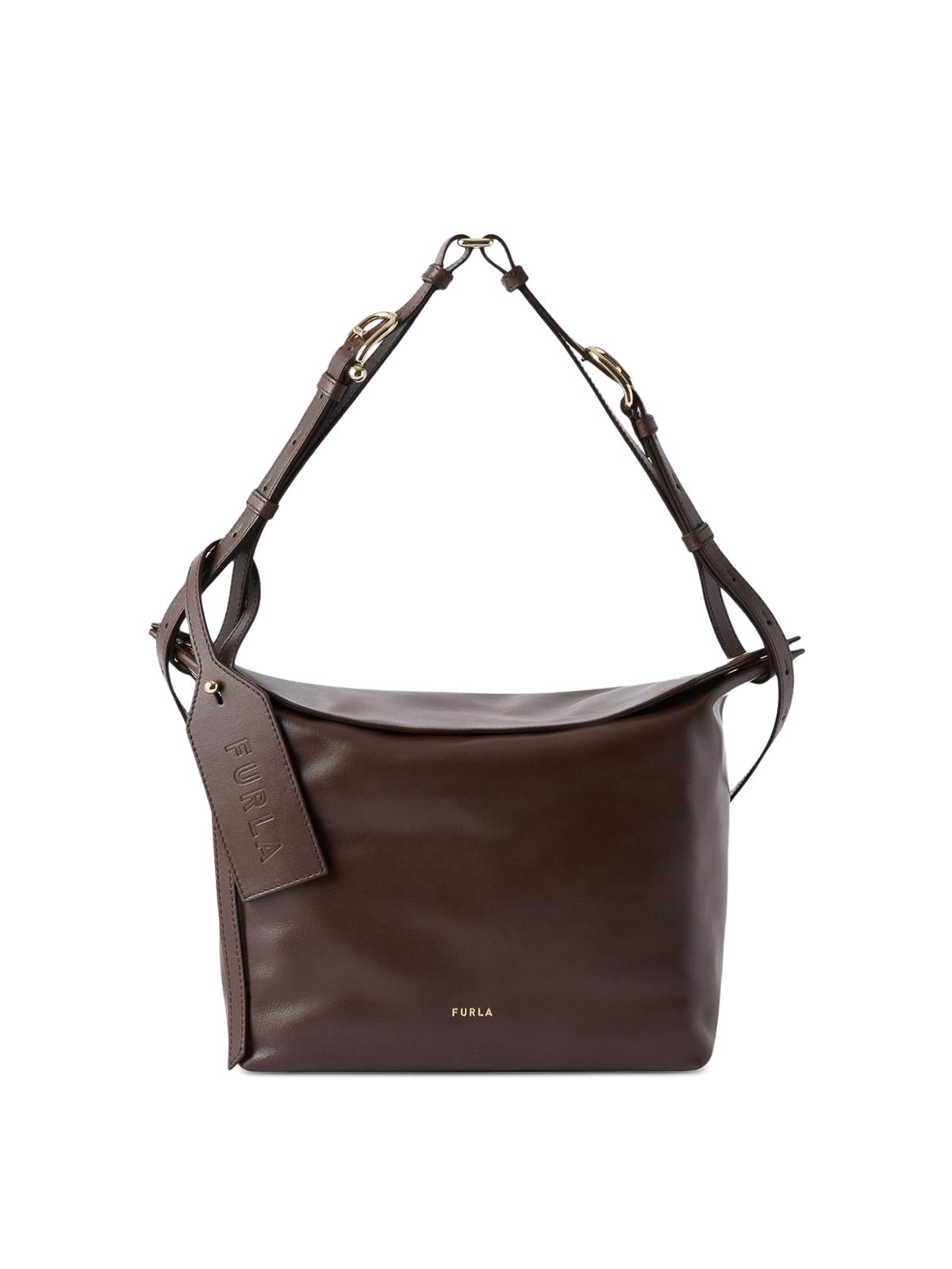 Furla Sac Porté Épaule - Marron Foncé